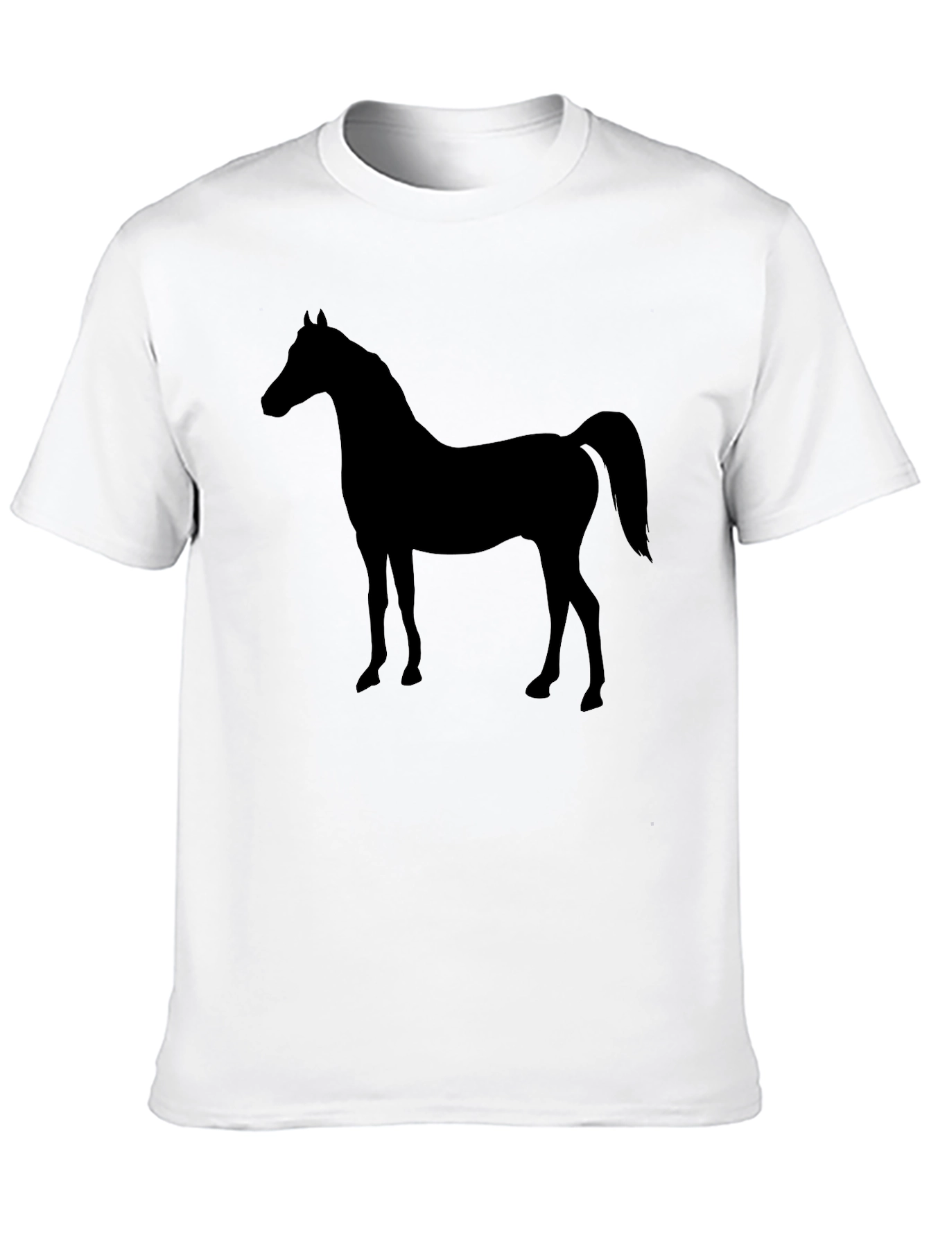 Black Horse Silhouette Graphic T-Shirt
