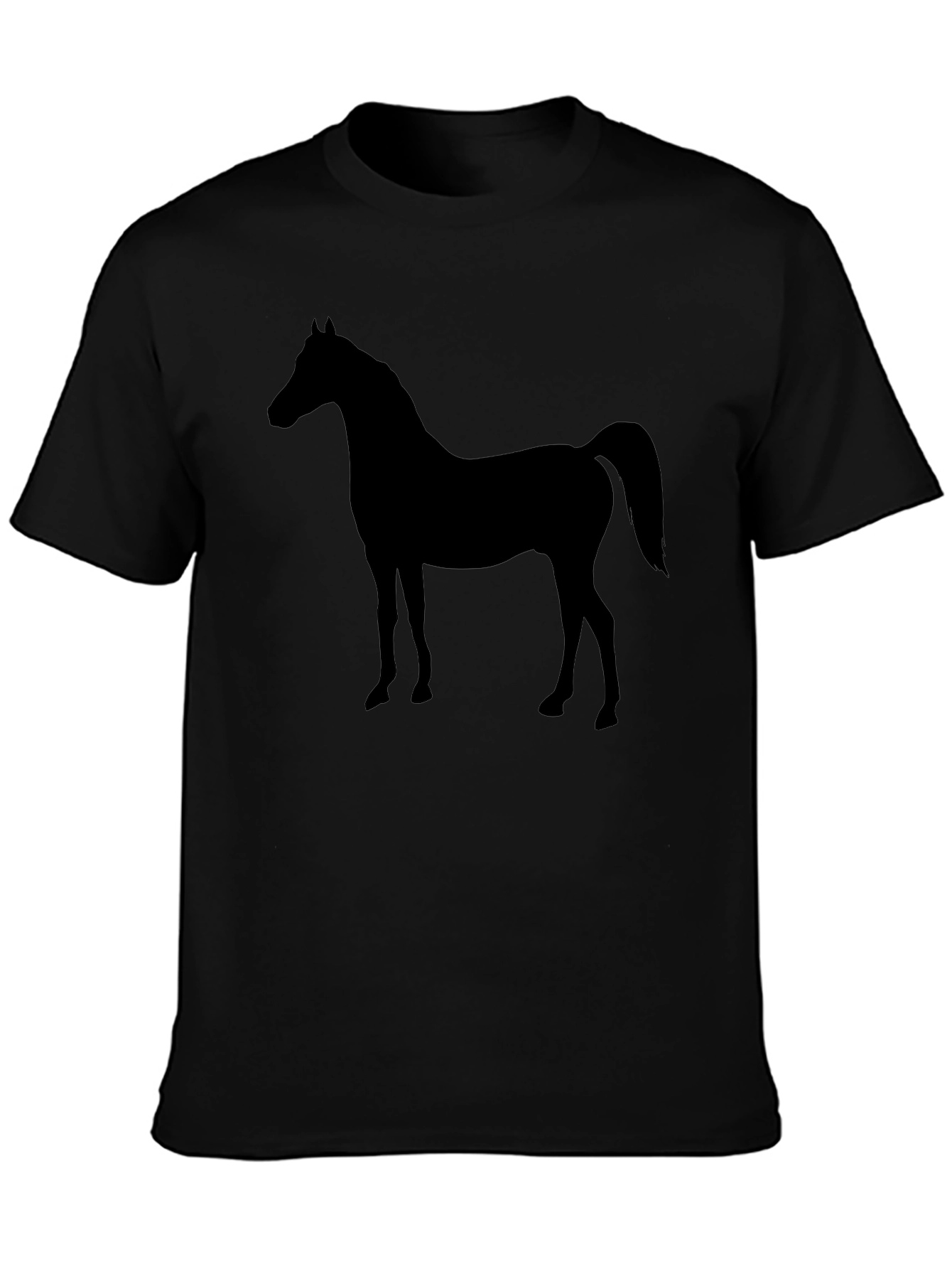 Black Horse Silhouette Graphic T-Shirt