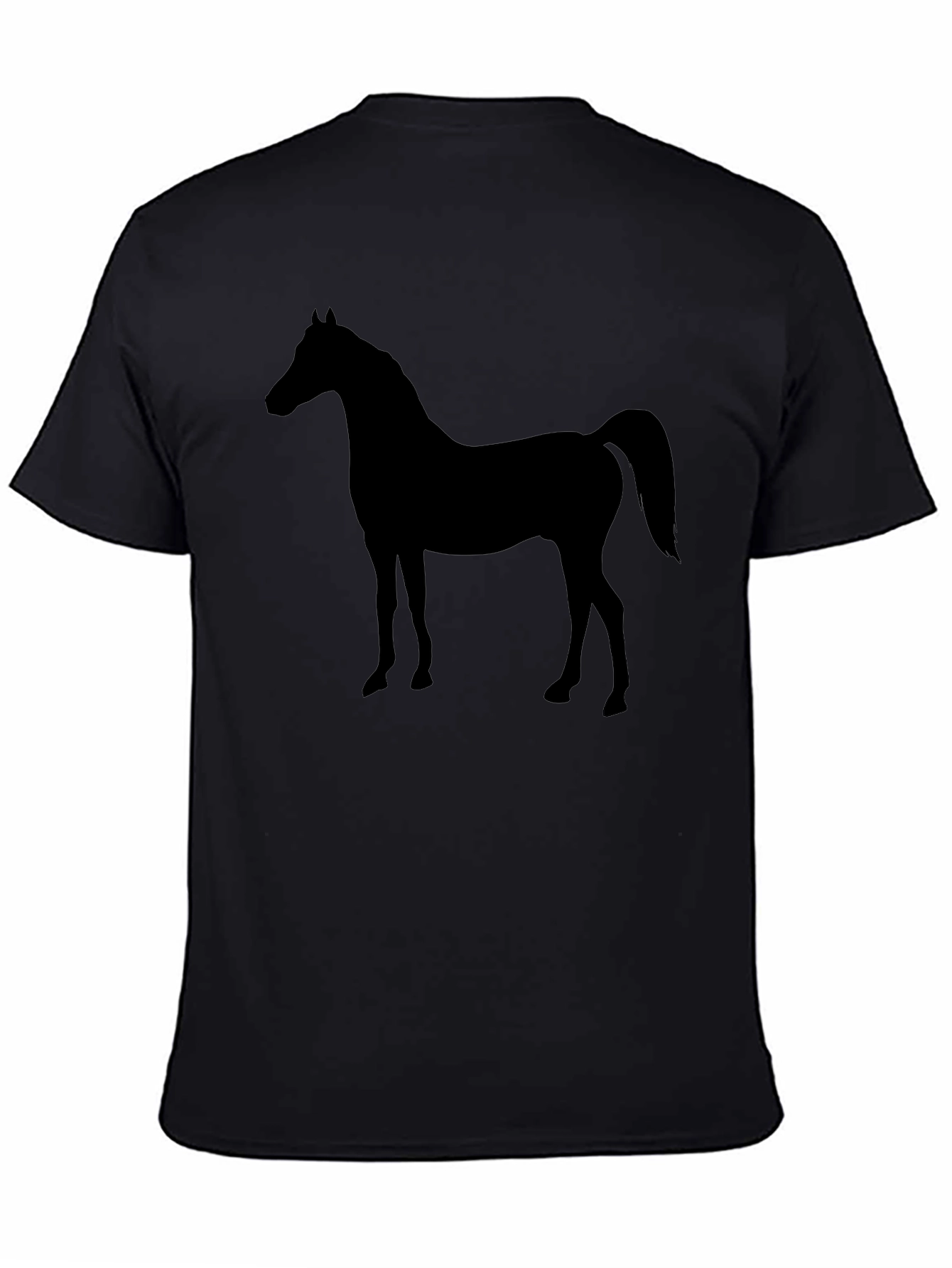 Black Horse Silhouette Graphic T-Shirt