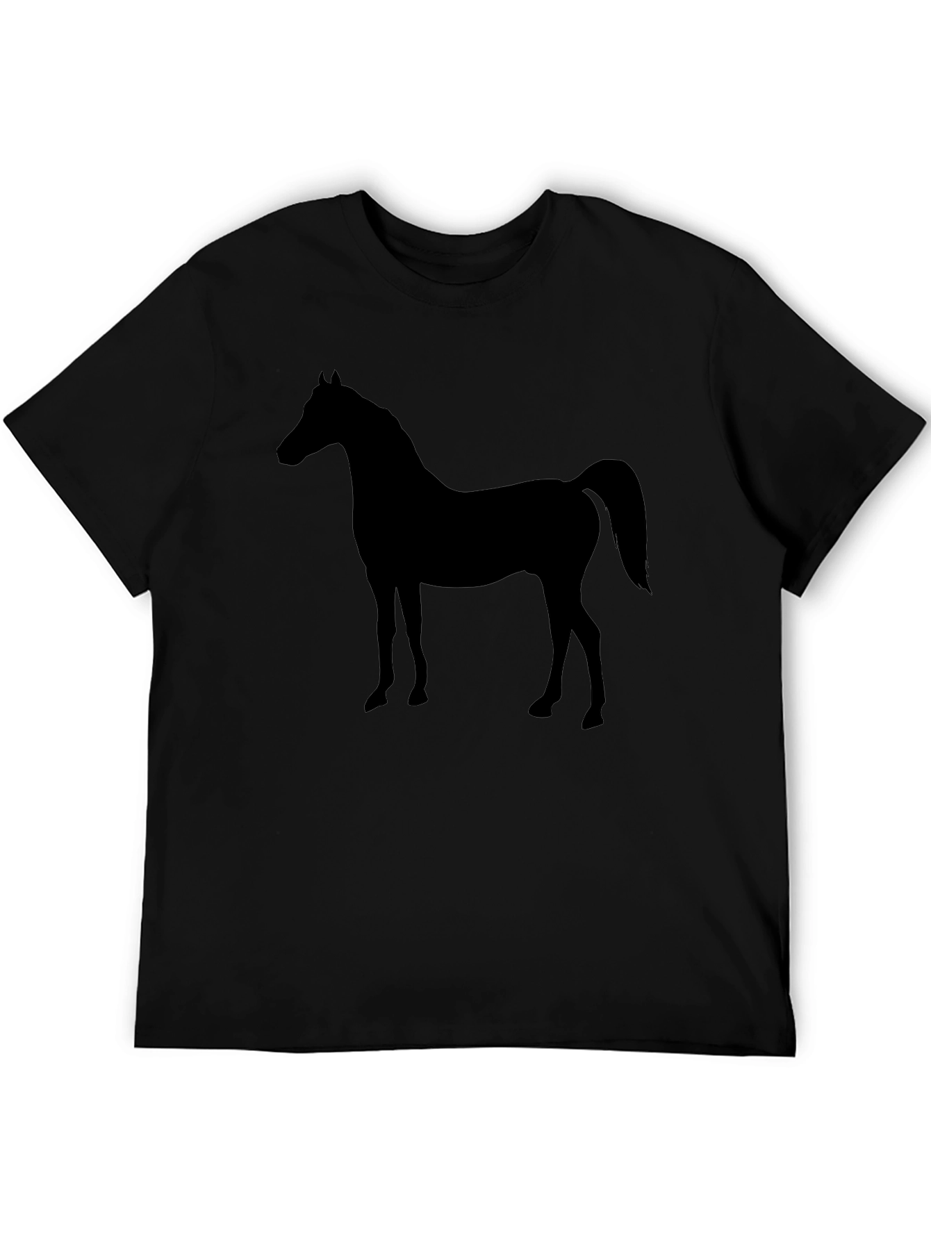 Black Horse Silhouette Graphic T-Shirt