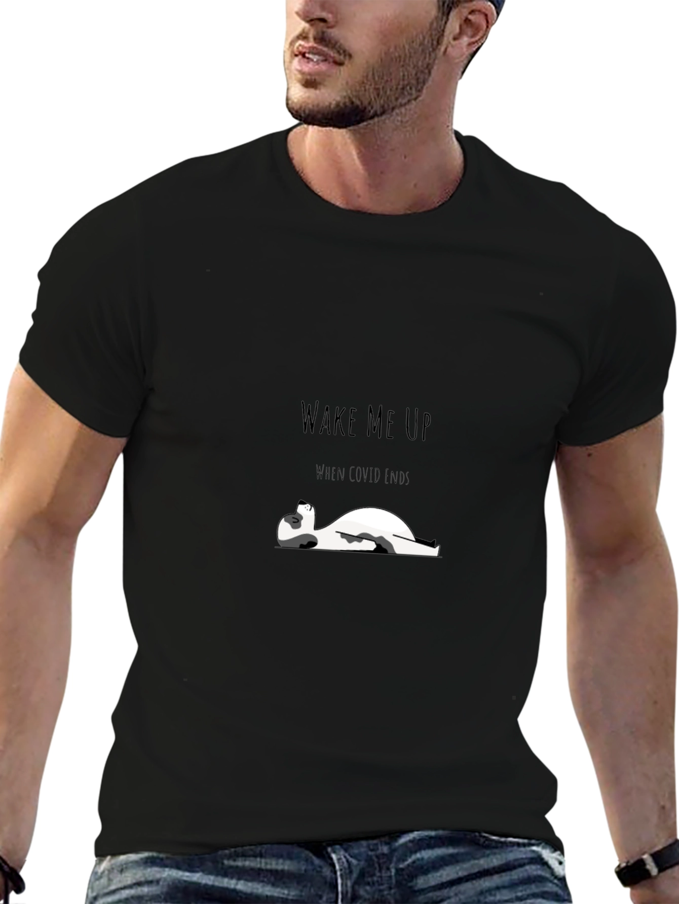 Wake Me Up When Covid Ends T-Shirt - Black