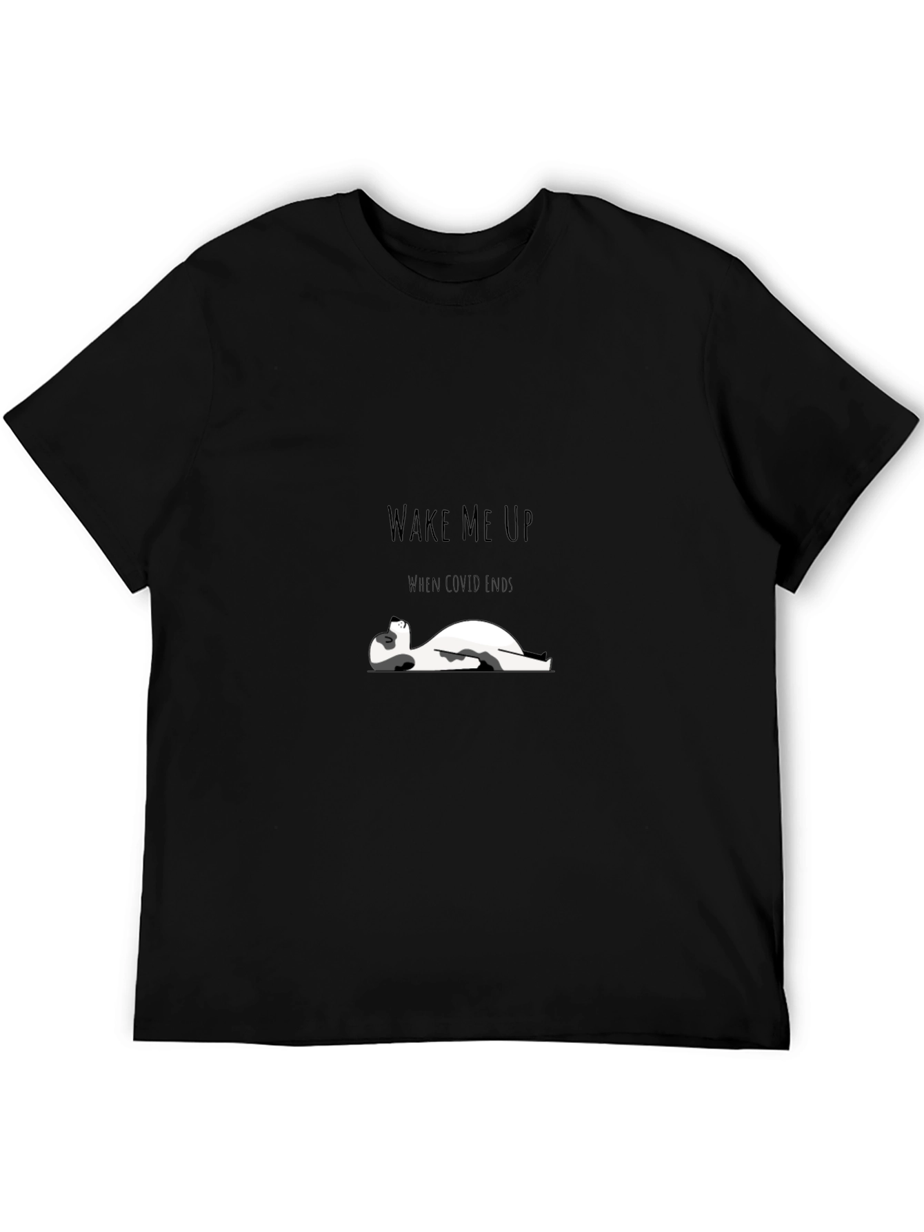 Wake Me Up When Covid Ends T-Shirt - Black
