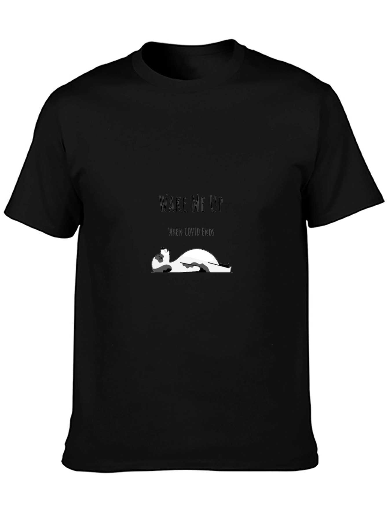 Wake Me Up When Covid Ends T-Shirt - Black