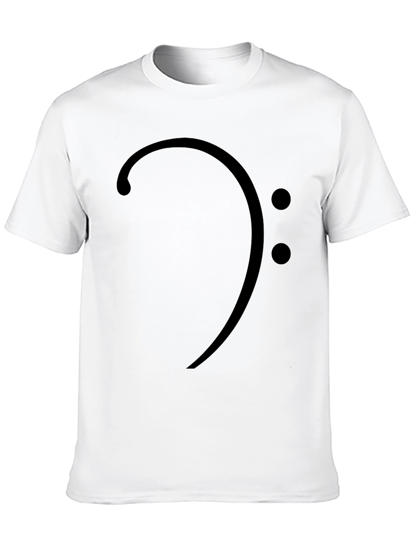 Bass Clef Black Graphic Tee - Music Lover T-Shirt