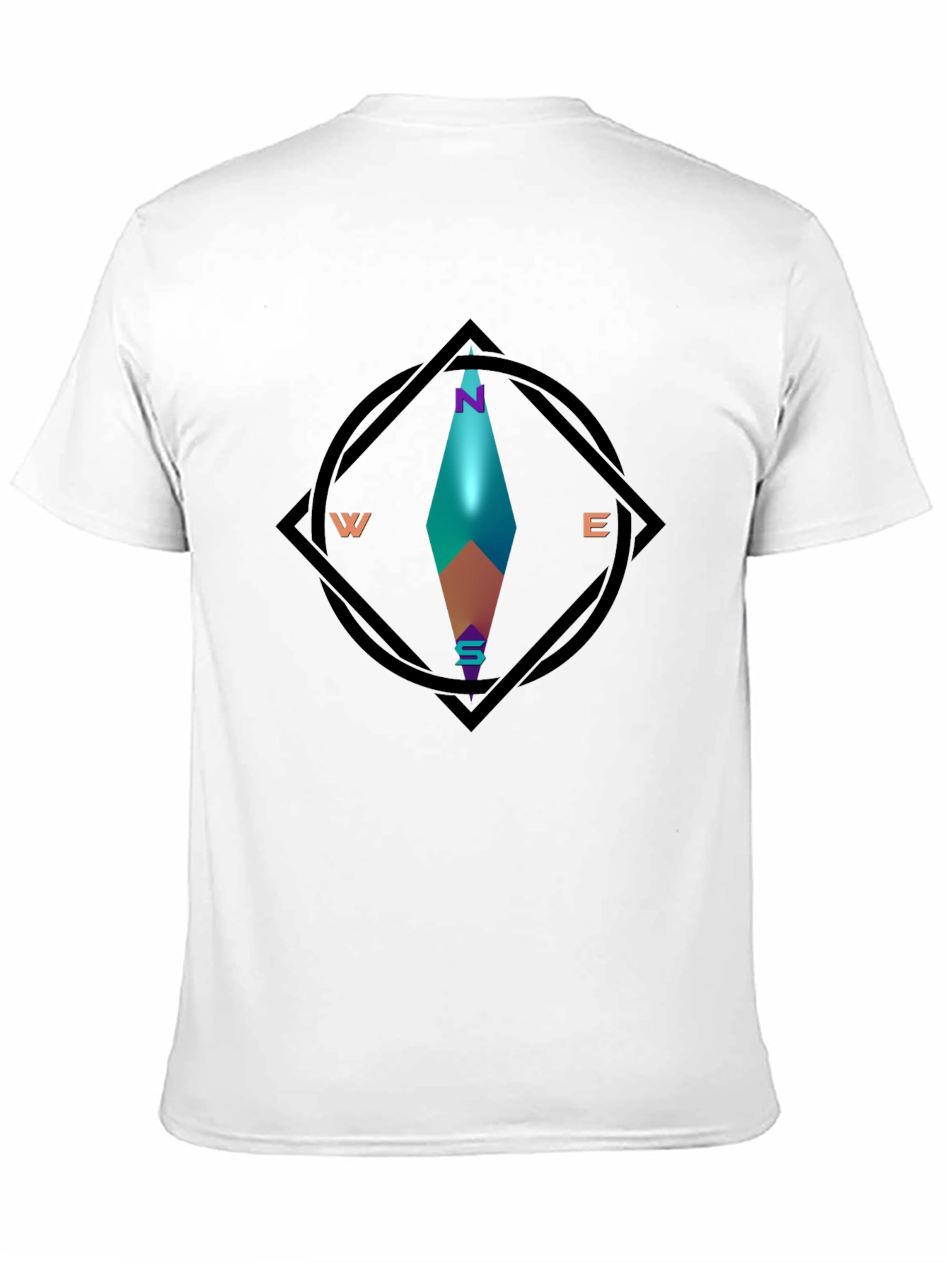 Compass Graphic Black Tee - Stylish Direction