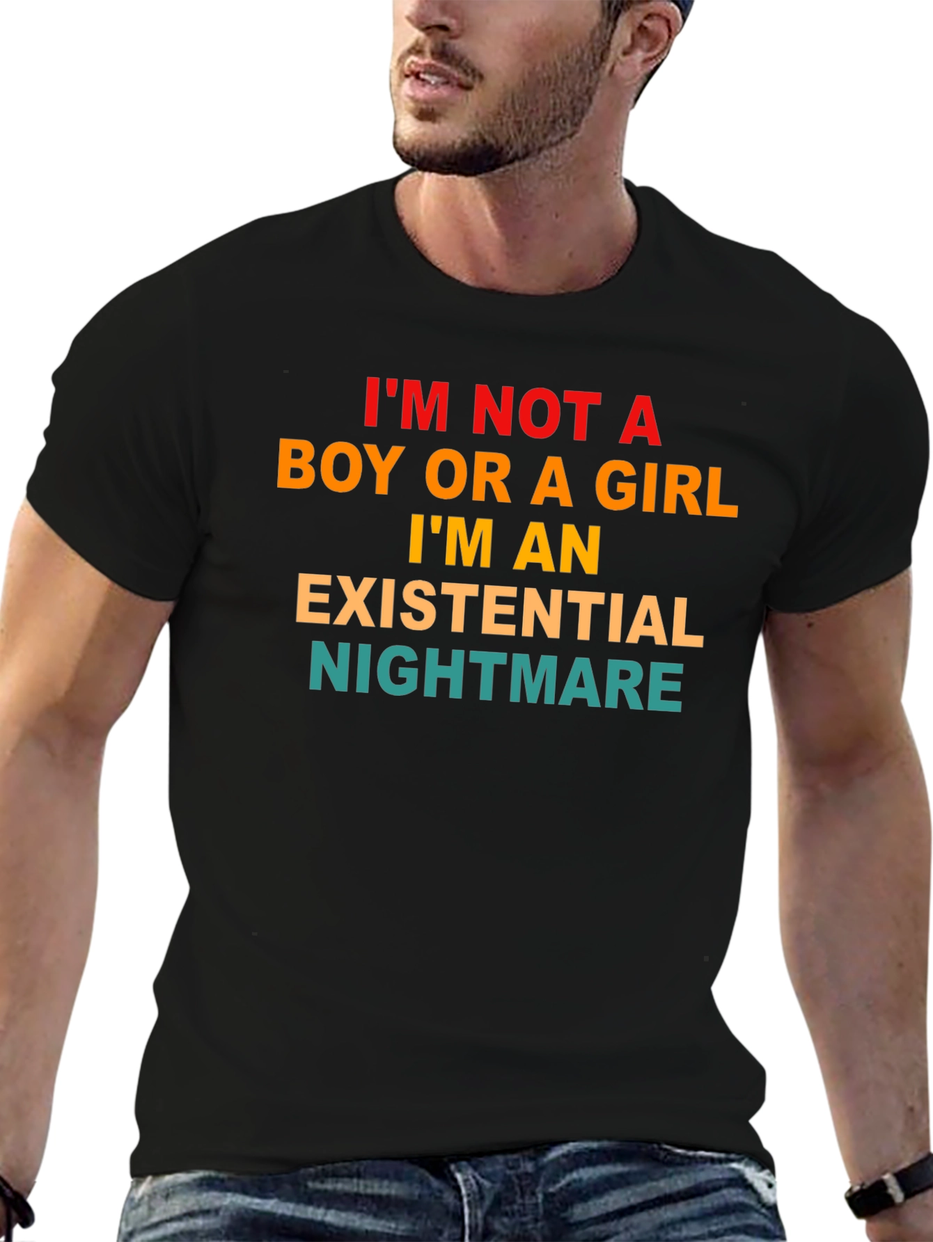 Existential Nightmare Graphic Tee - Unisex Black T-Shirt