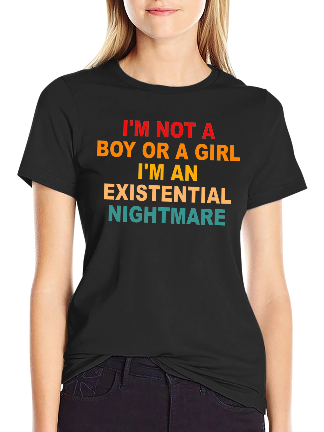 Existential Nightmare Graphic Tee - Unisex Black T-Shirt