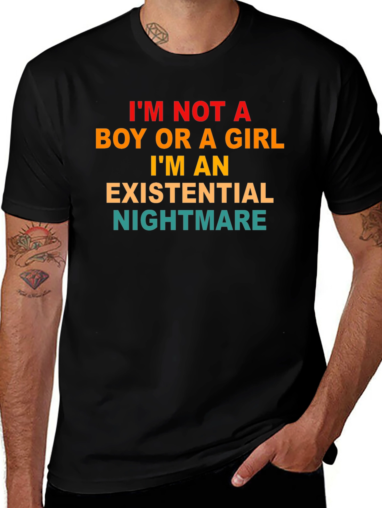 Existential Nightmare Graphic Tee - Unisex Black T-Shirt