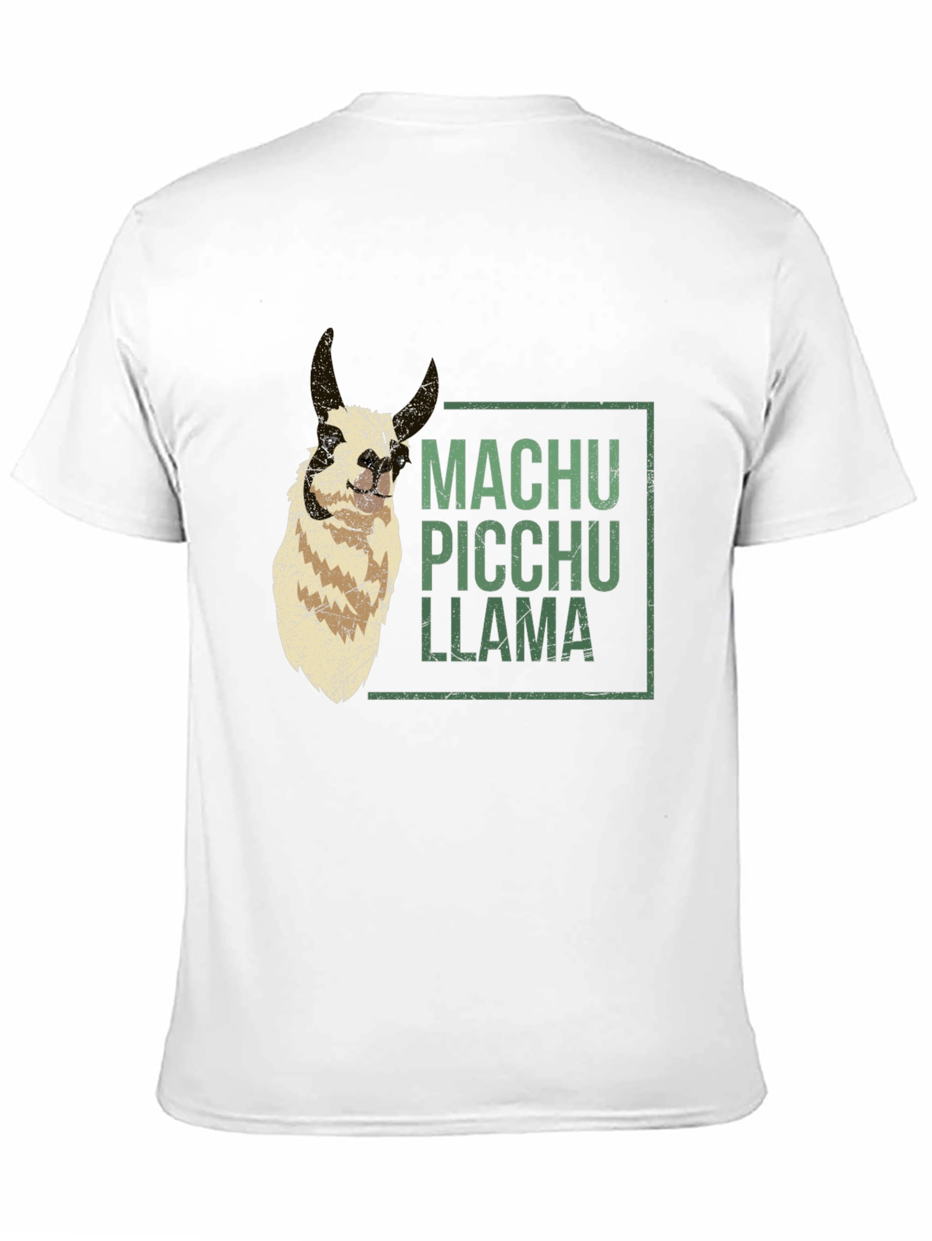 Machu Picchu Llama Graphic Tee - Black Crew Neck