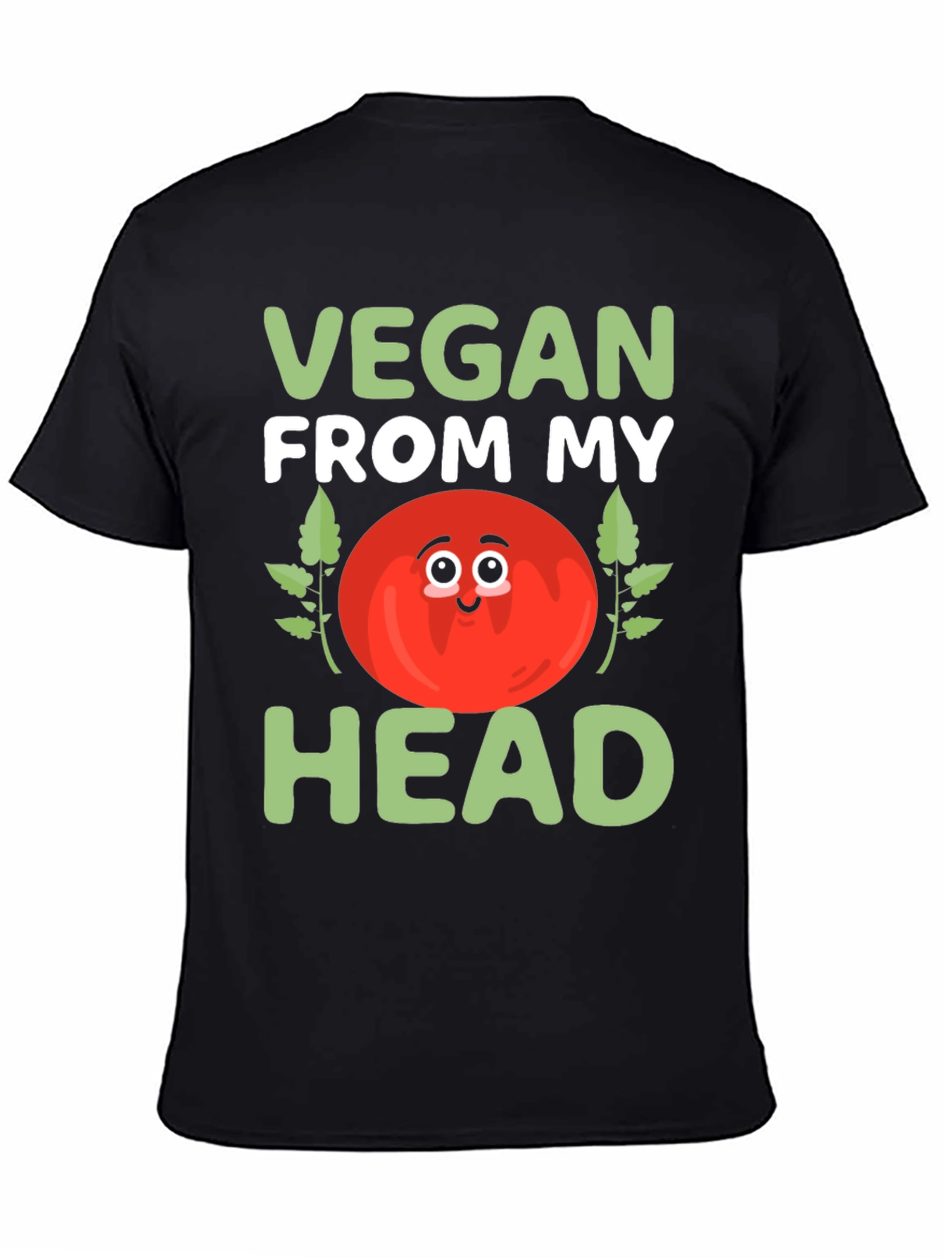Vegan From My Head T-Shirt - Cute Tomato Design