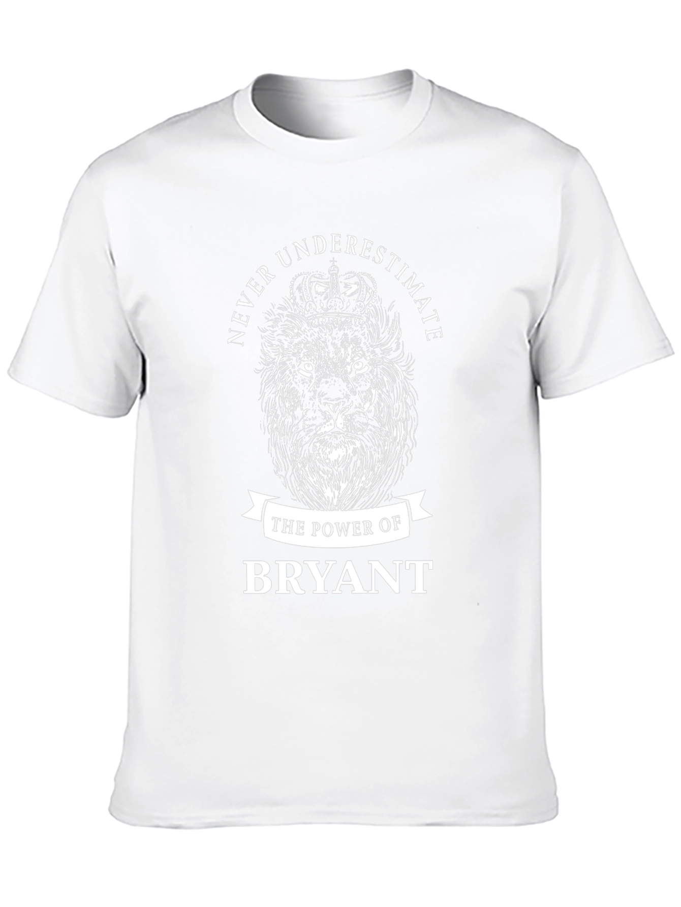 Never Underestimate Bryant Lion Crown Black T-Shirt