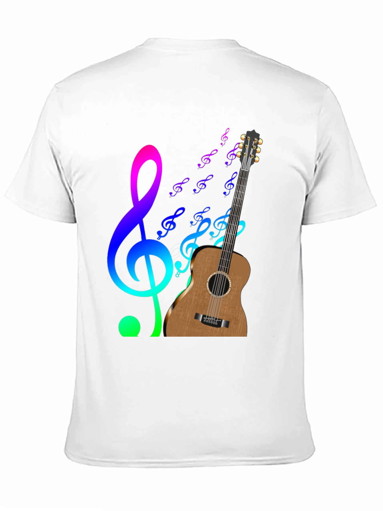 Musical Notes Guitar Graphic Tee