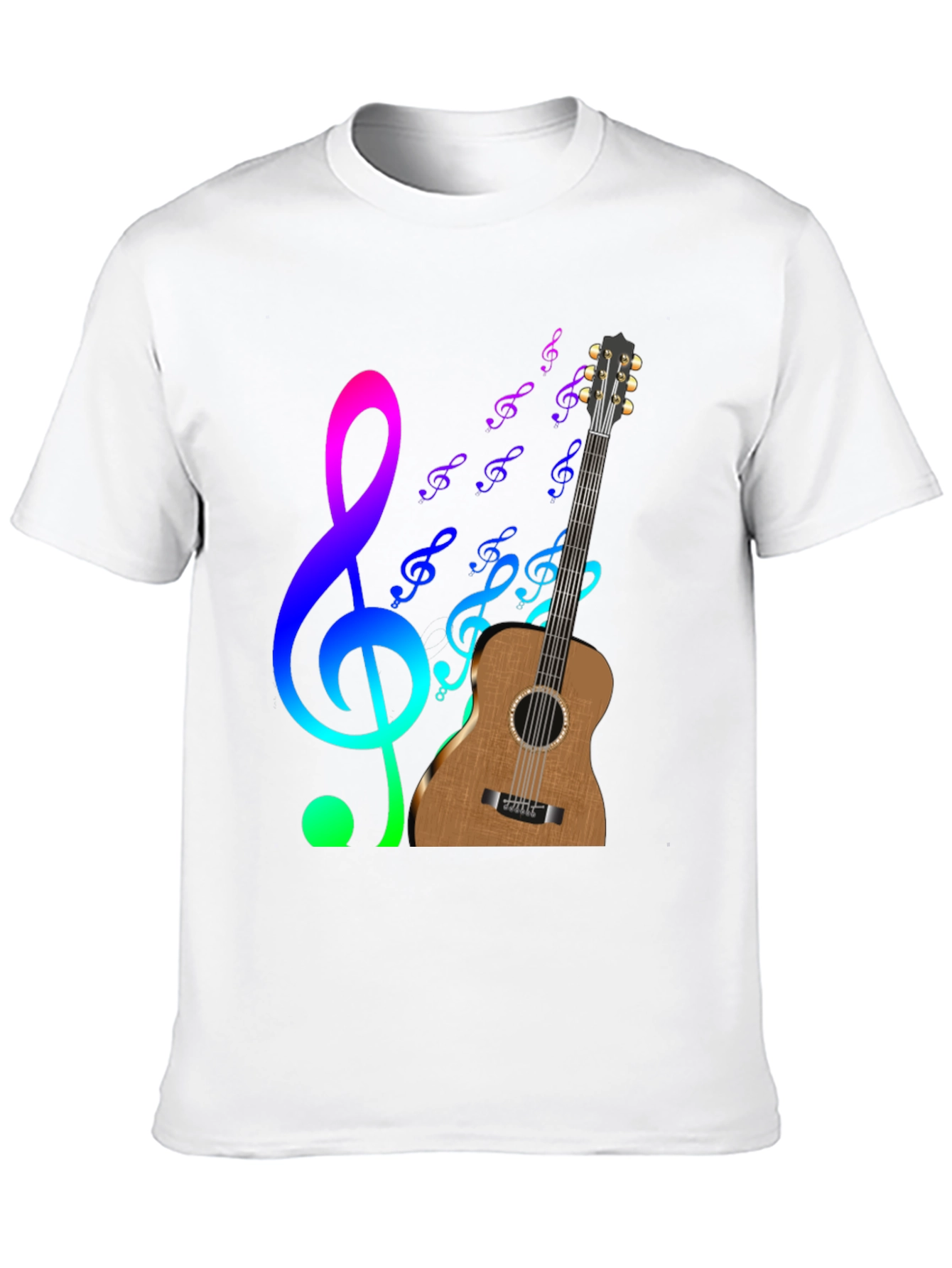 Musical Notes Guitar Graphic Tee