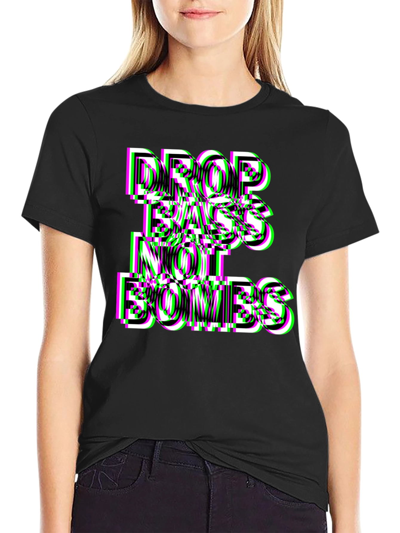 Drop Bass Not Bombs Graphic Tee