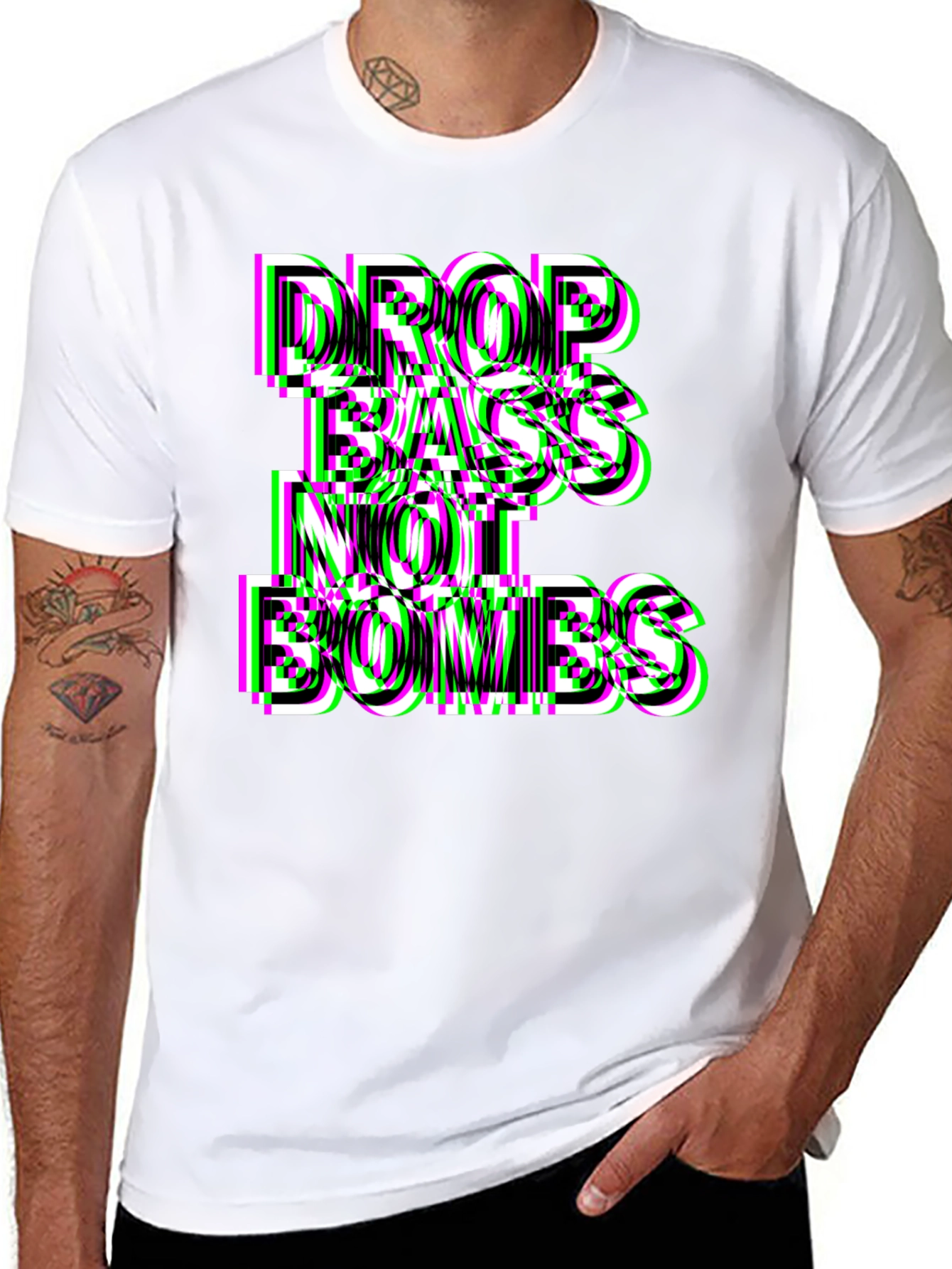 Drop Bass Not Bombs Graphic Tee