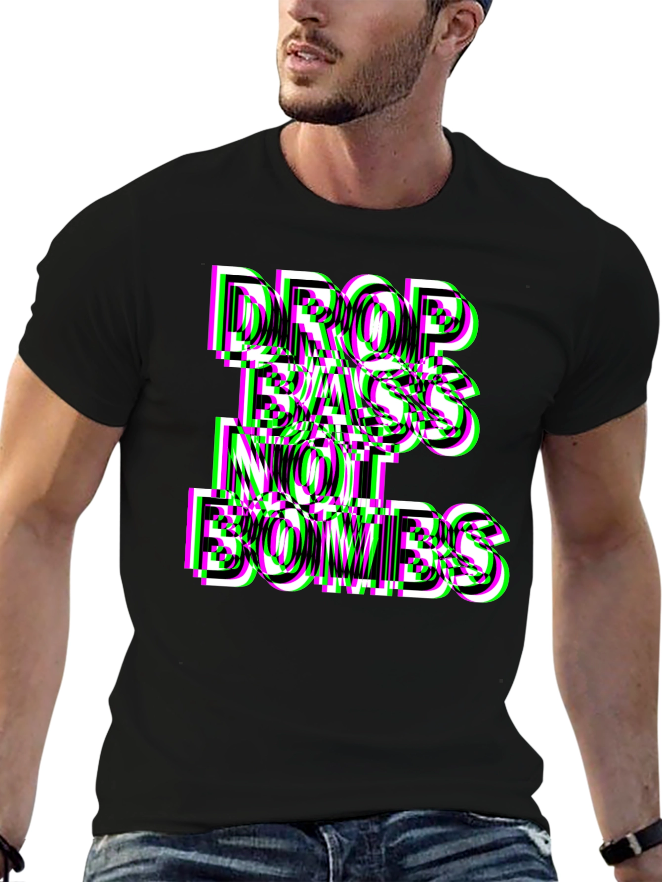 Drop Bass Not Bombs Graphic Tee