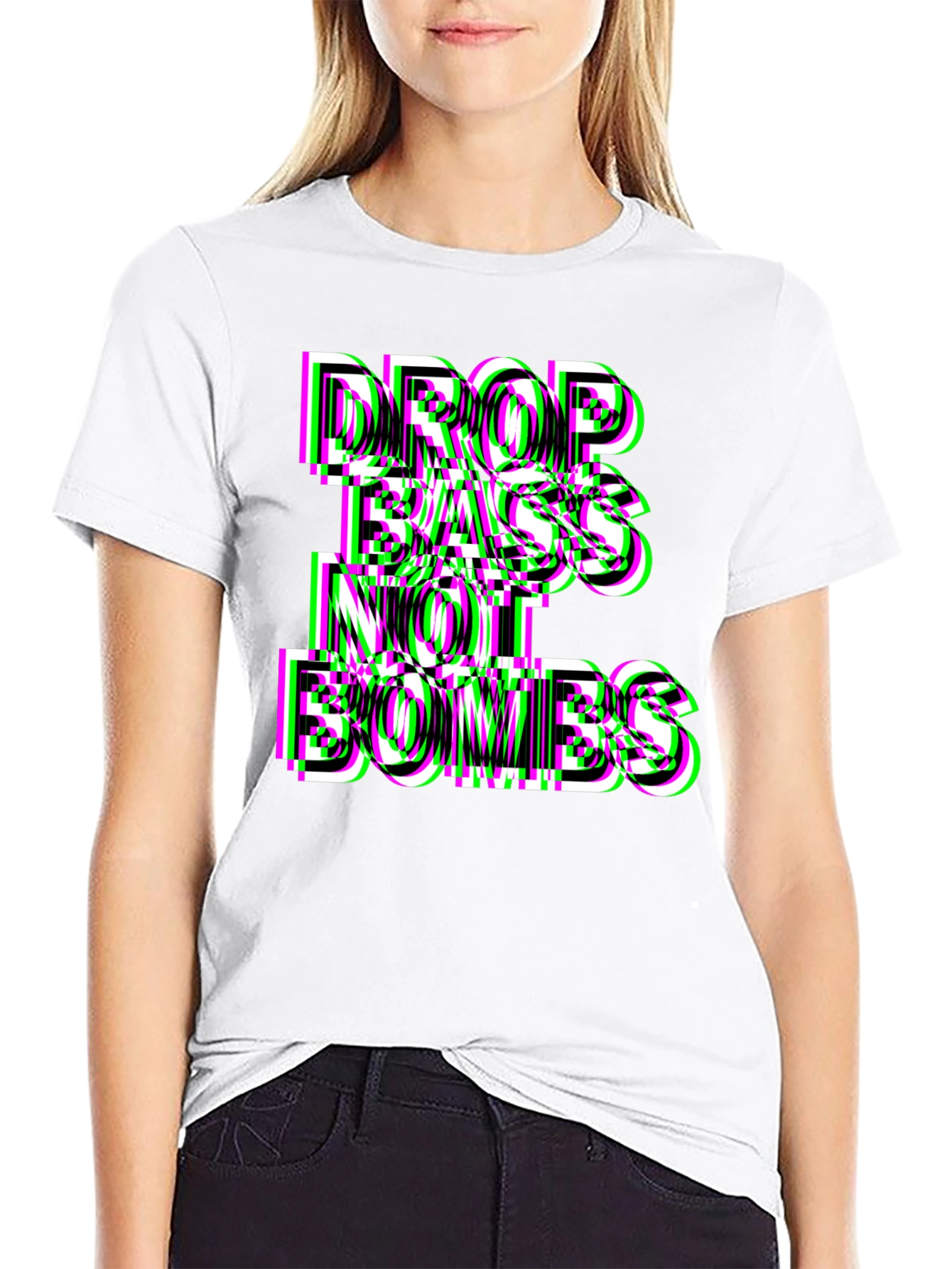 Drop Bass Not Bombs Graphic Tee