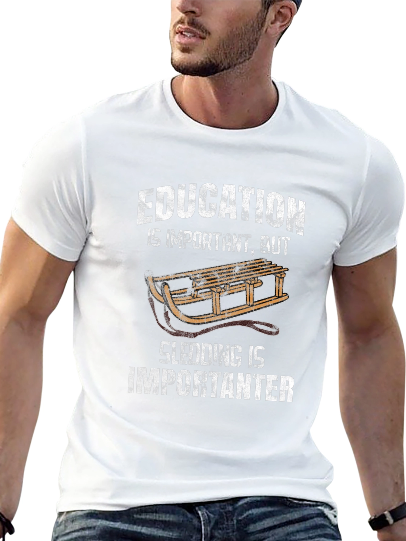 Education Sledding Important T-Shirt