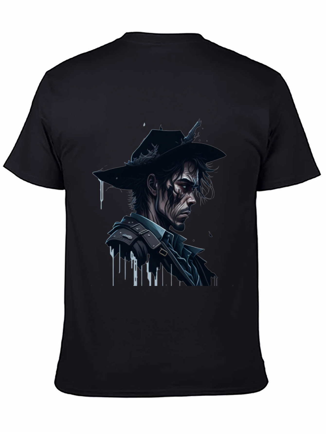 Grim Cowboy Graphic Tee - Dark Fashion