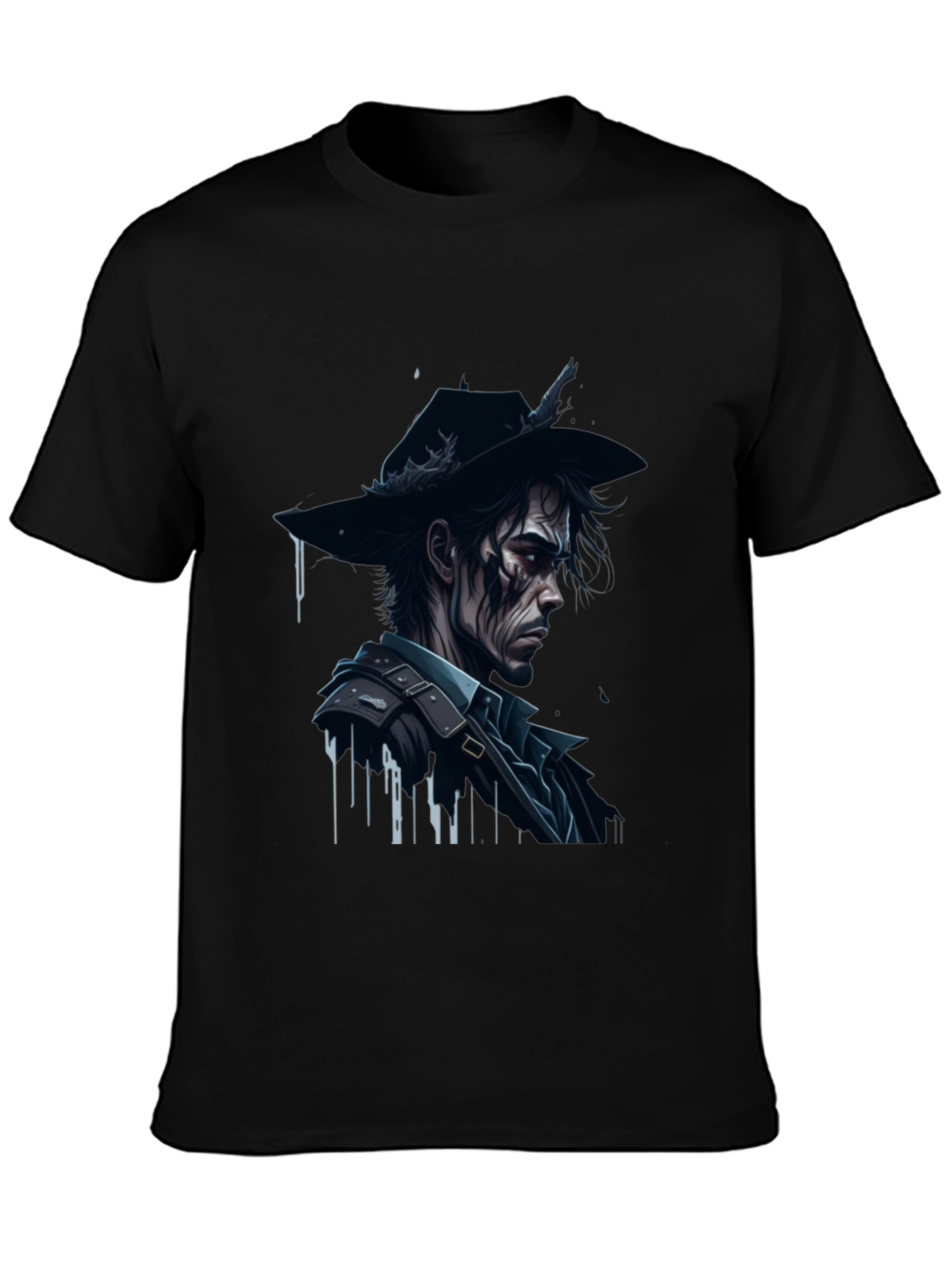 Grim Cowboy Graphic Tee - Dark Fashion