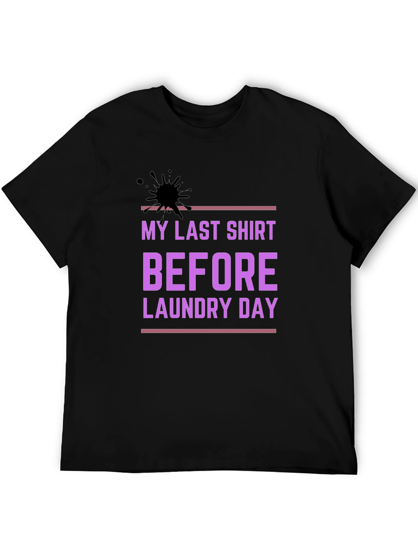 Funny Laundry Day T-Shirt - Stylish Black Cotton Tee