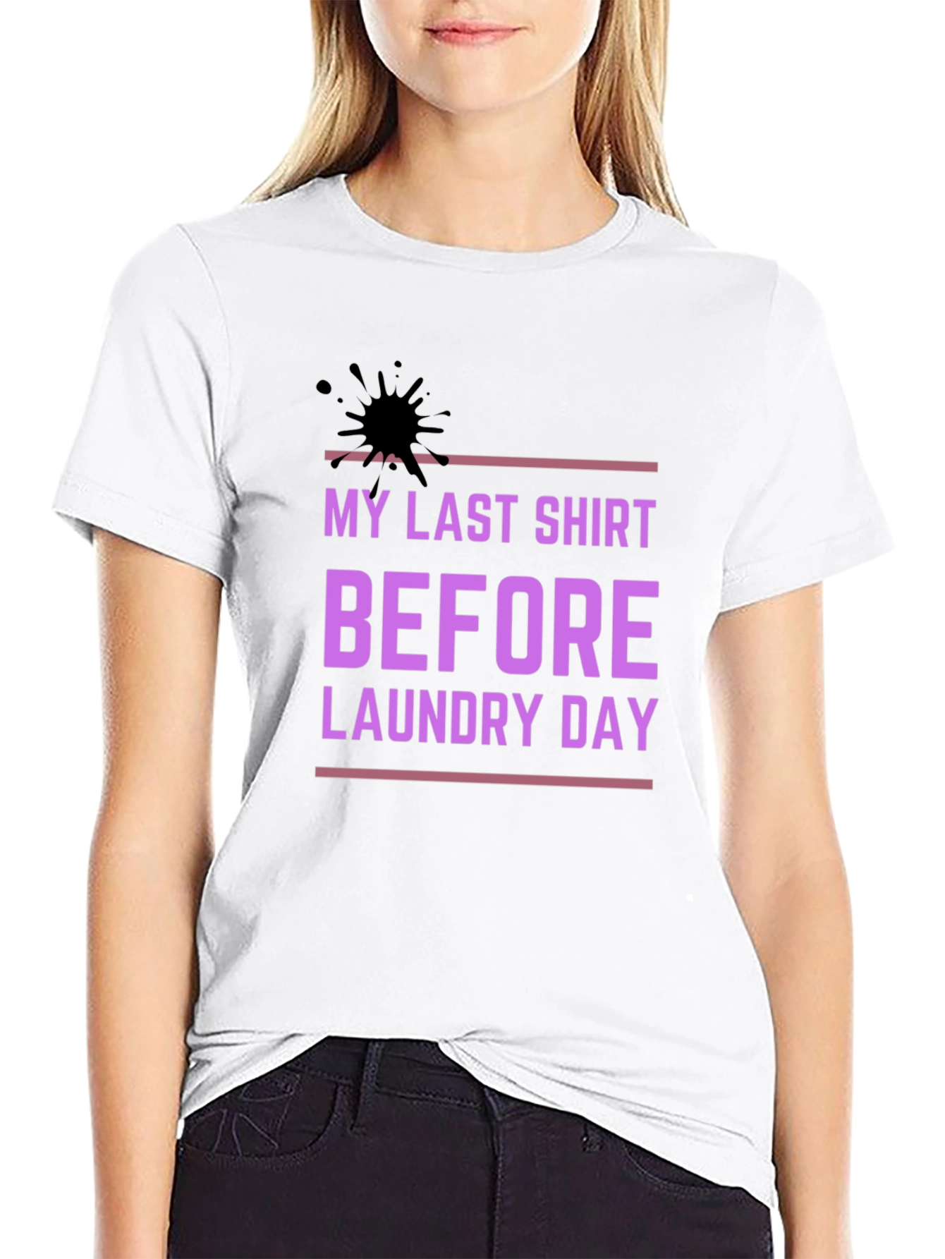 Funny Laundry Day T-Shirt - Stylish Black Cotton Tee