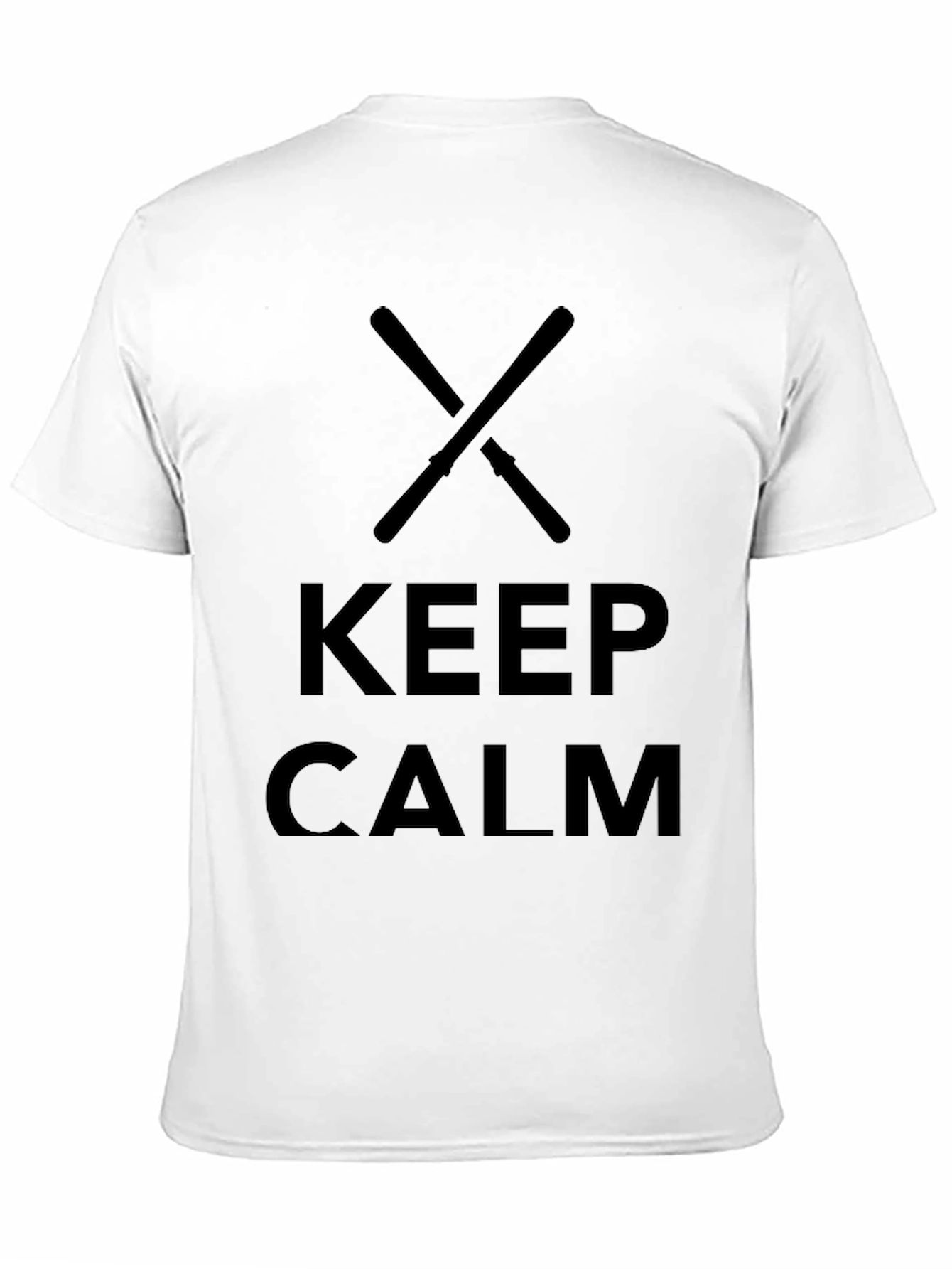 Keep Calm Drum Sticks T-Shirt - Mens Black Tee