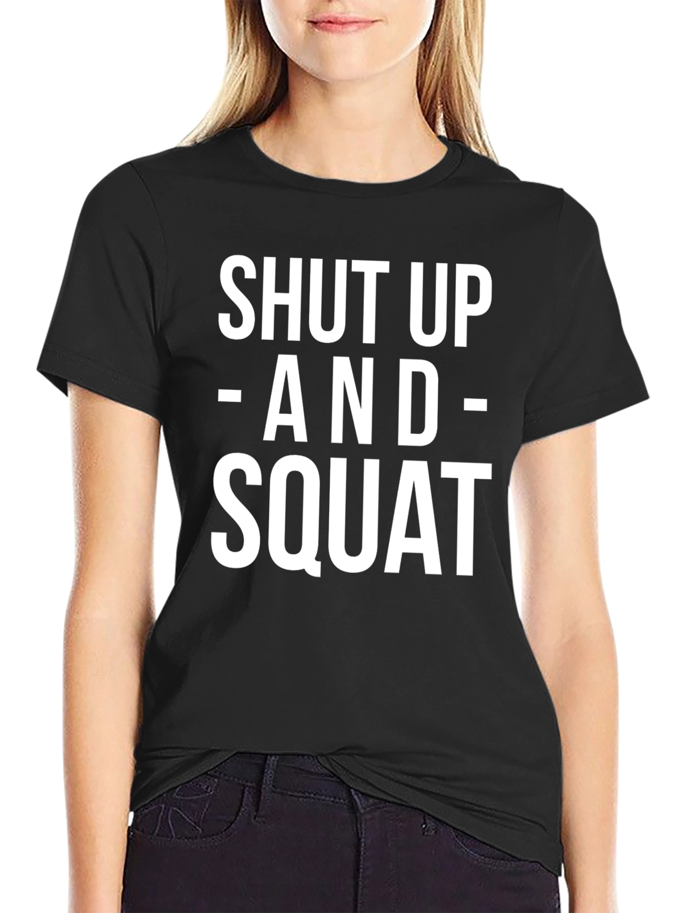 Shut Up and Squat Graphic Tee - Black