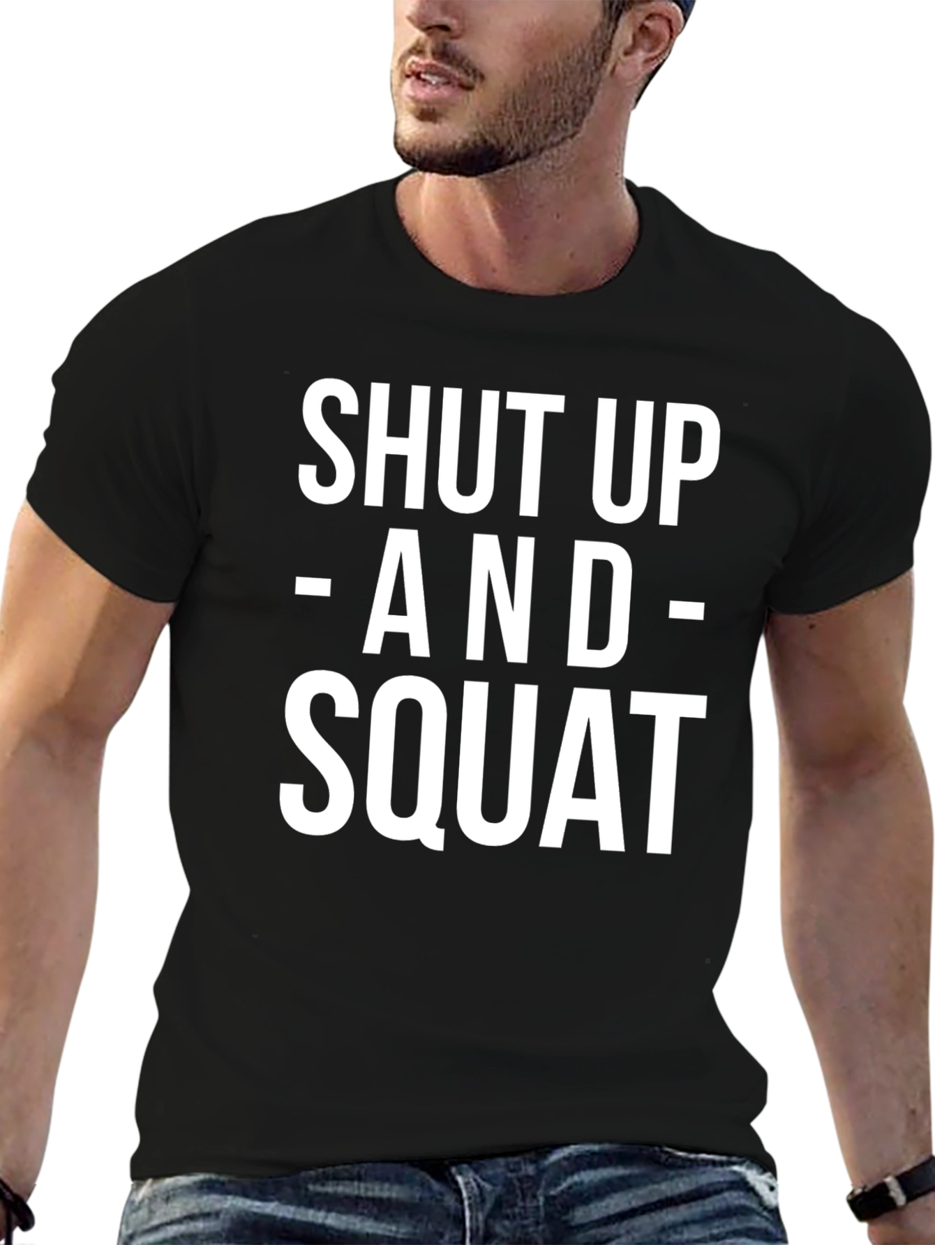 Shut Up and Squat Graphic Tee - Black