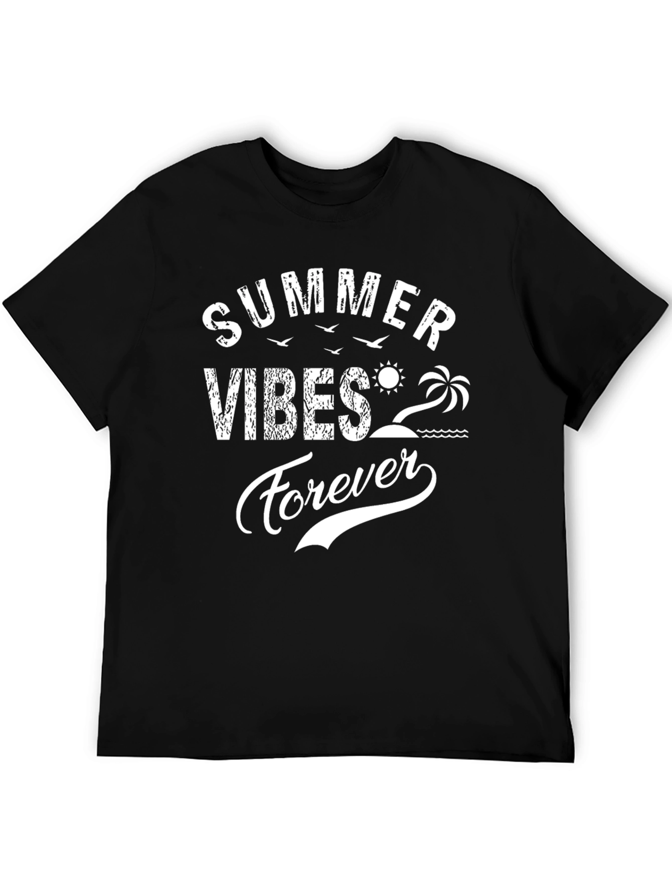 Summer Vibes Forever T-Shirt - Black