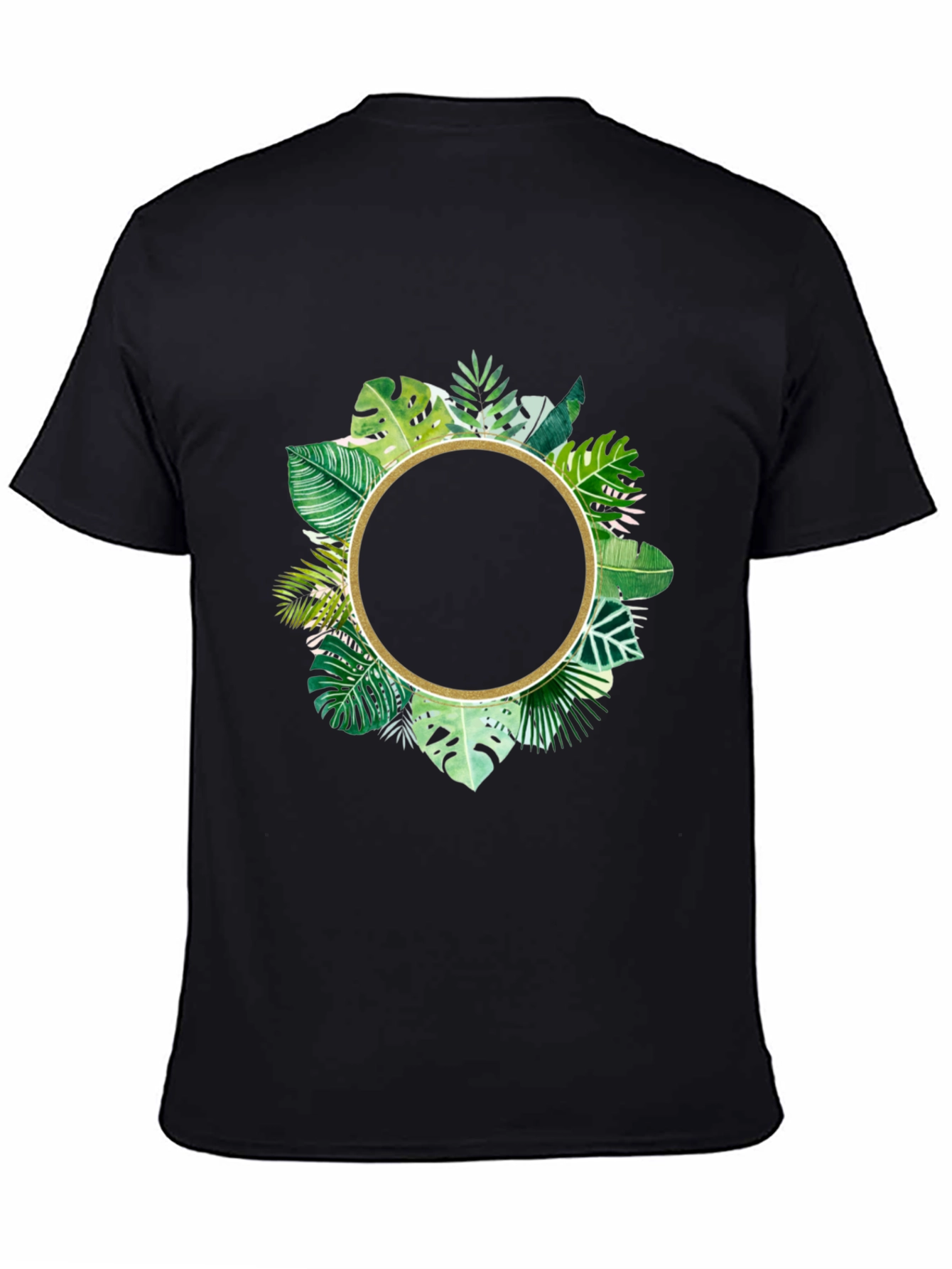 Tropical Leaf Circle Graphic T-Shirt