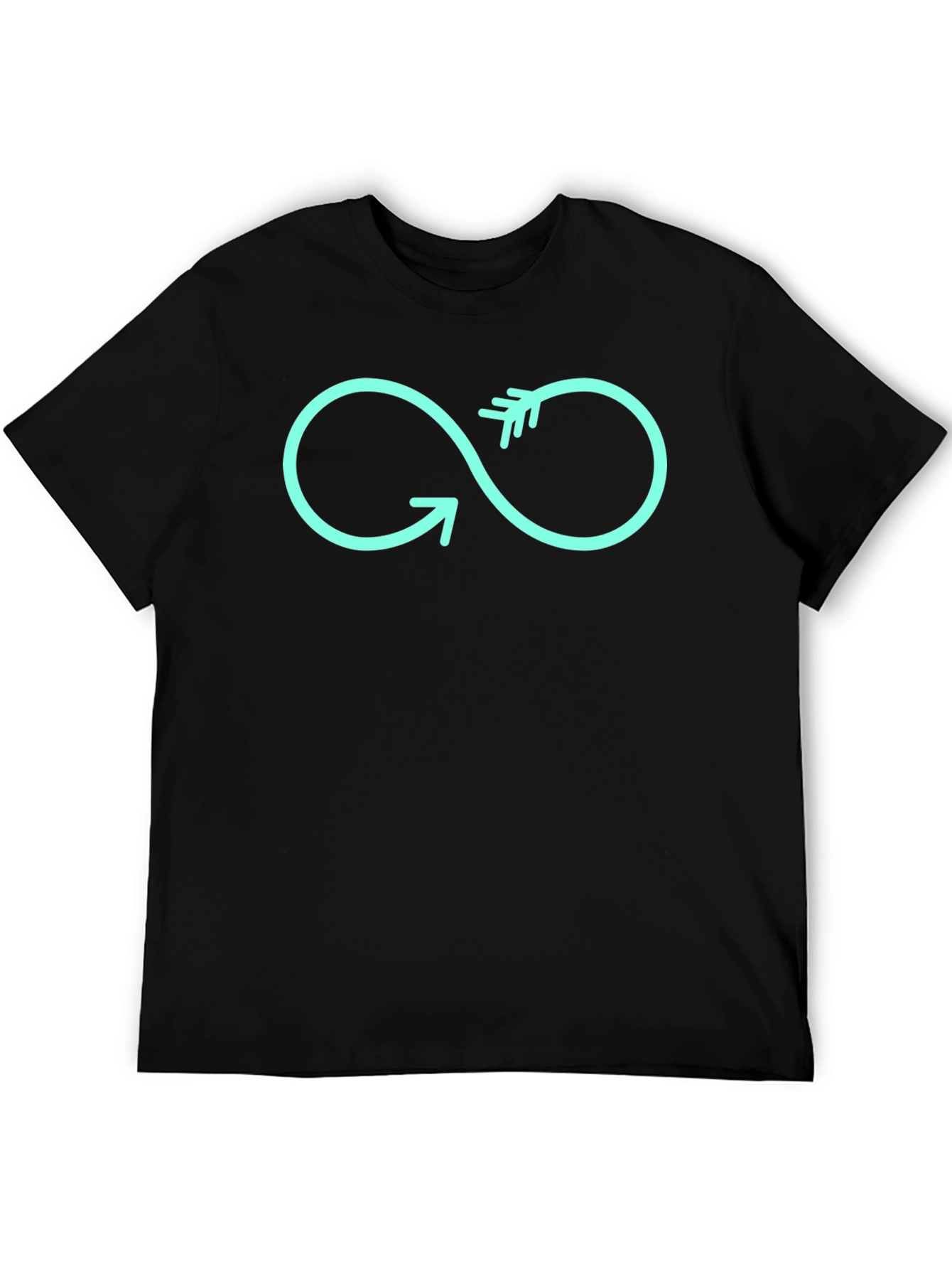 Infinity Arrow Graphic Tee - Black Cotton T-Shirt