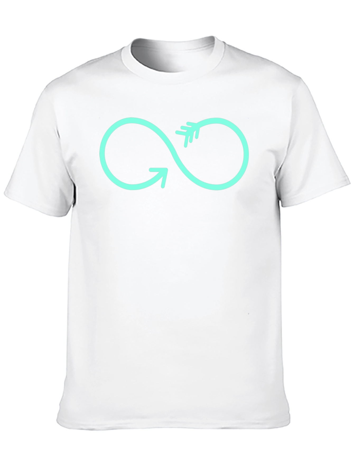 Infinity Arrow Graphic Tee - Black Cotton T-Shirt