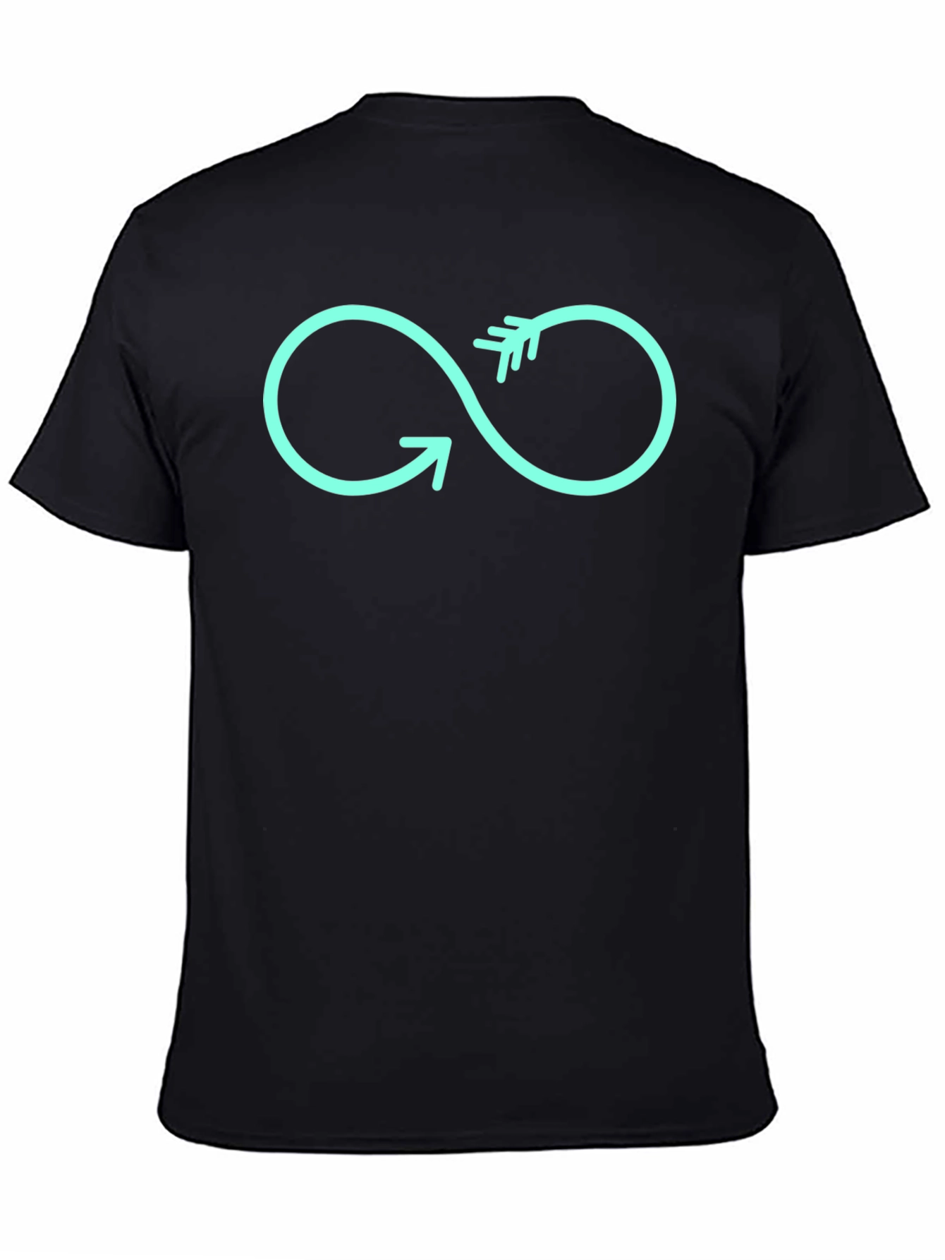 Infinity Arrow Graphic Tee - Black Cotton T-Shirt