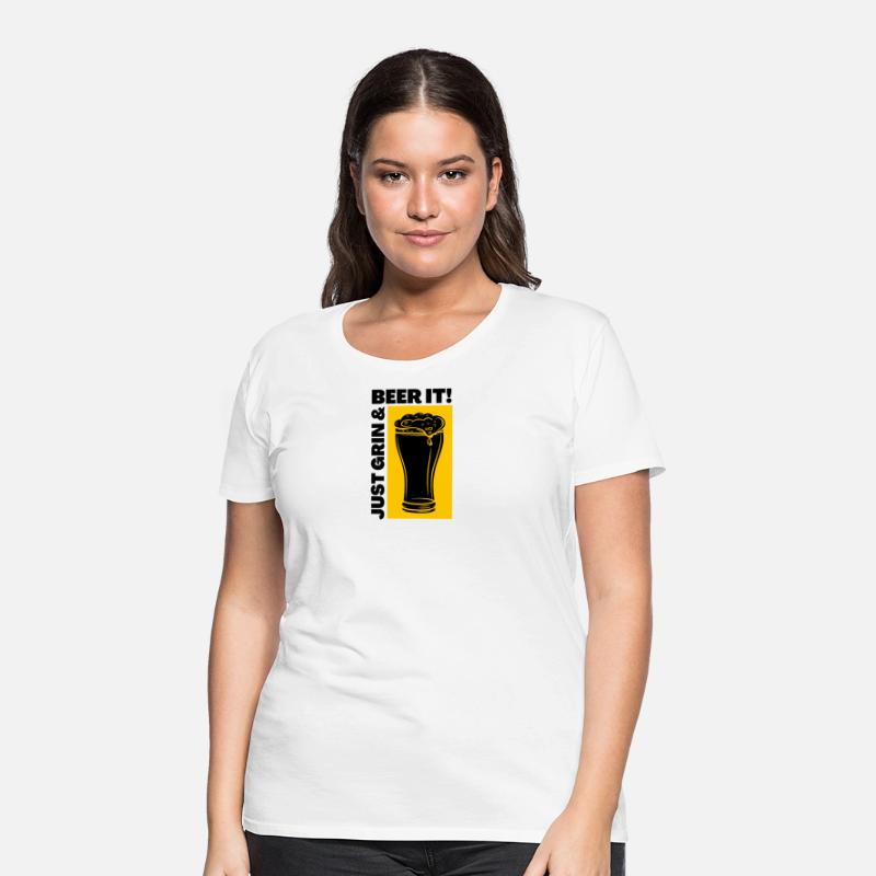 Just Grin And Beer It Funny Alcohol Beer T-Shirt