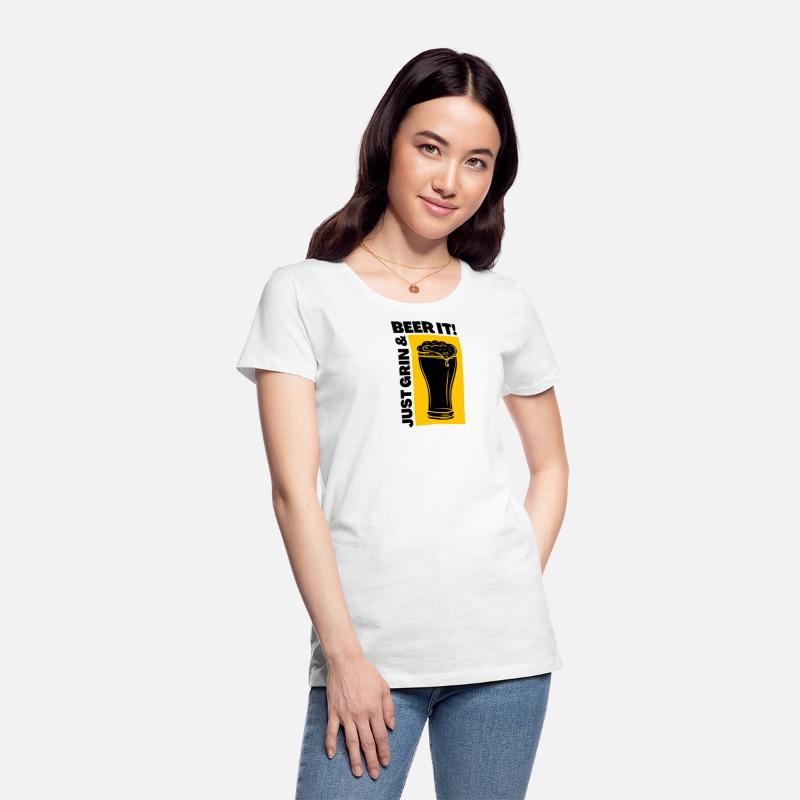 Just Grin And Beer It Funny Alcohol Beer T-Shirt