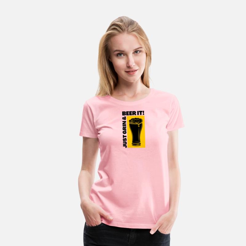 Just Grin And Beer It Funny Alcohol Beer T-Shirt