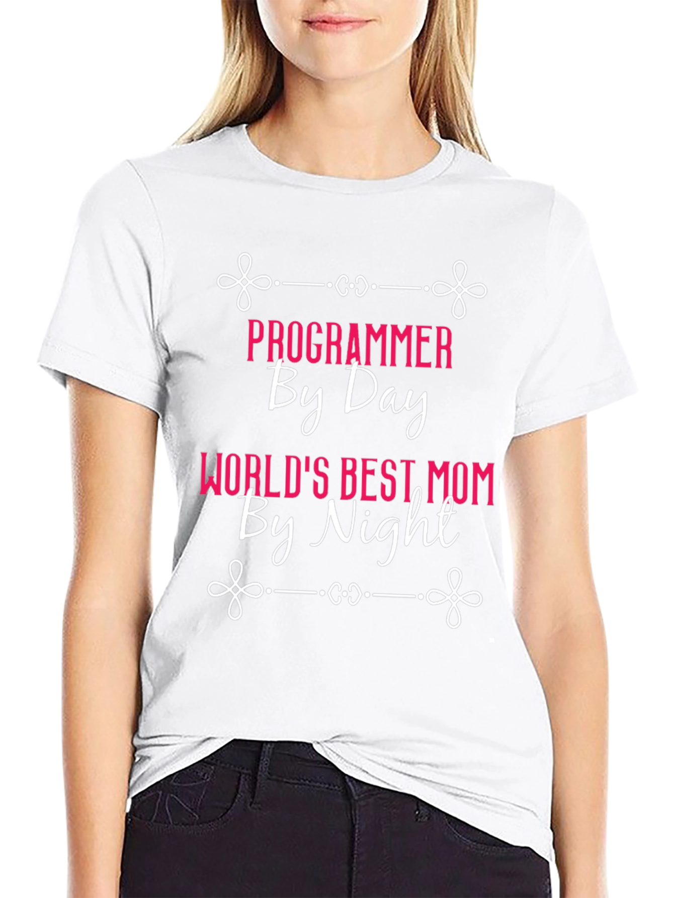 Programmer Mom Black T-Shirt - Day and Night