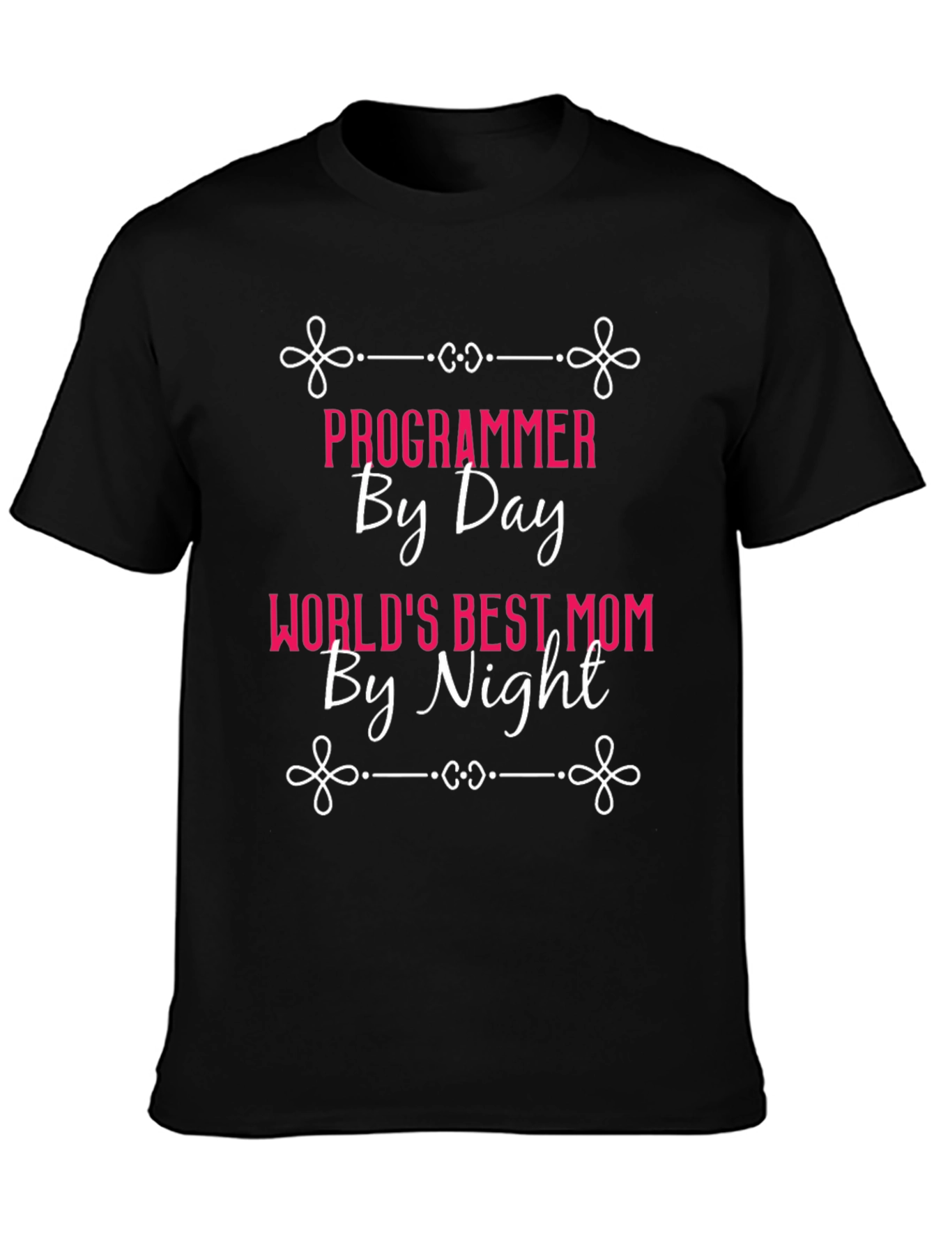 Programmer Mom Black T-Shirt - Day and Night