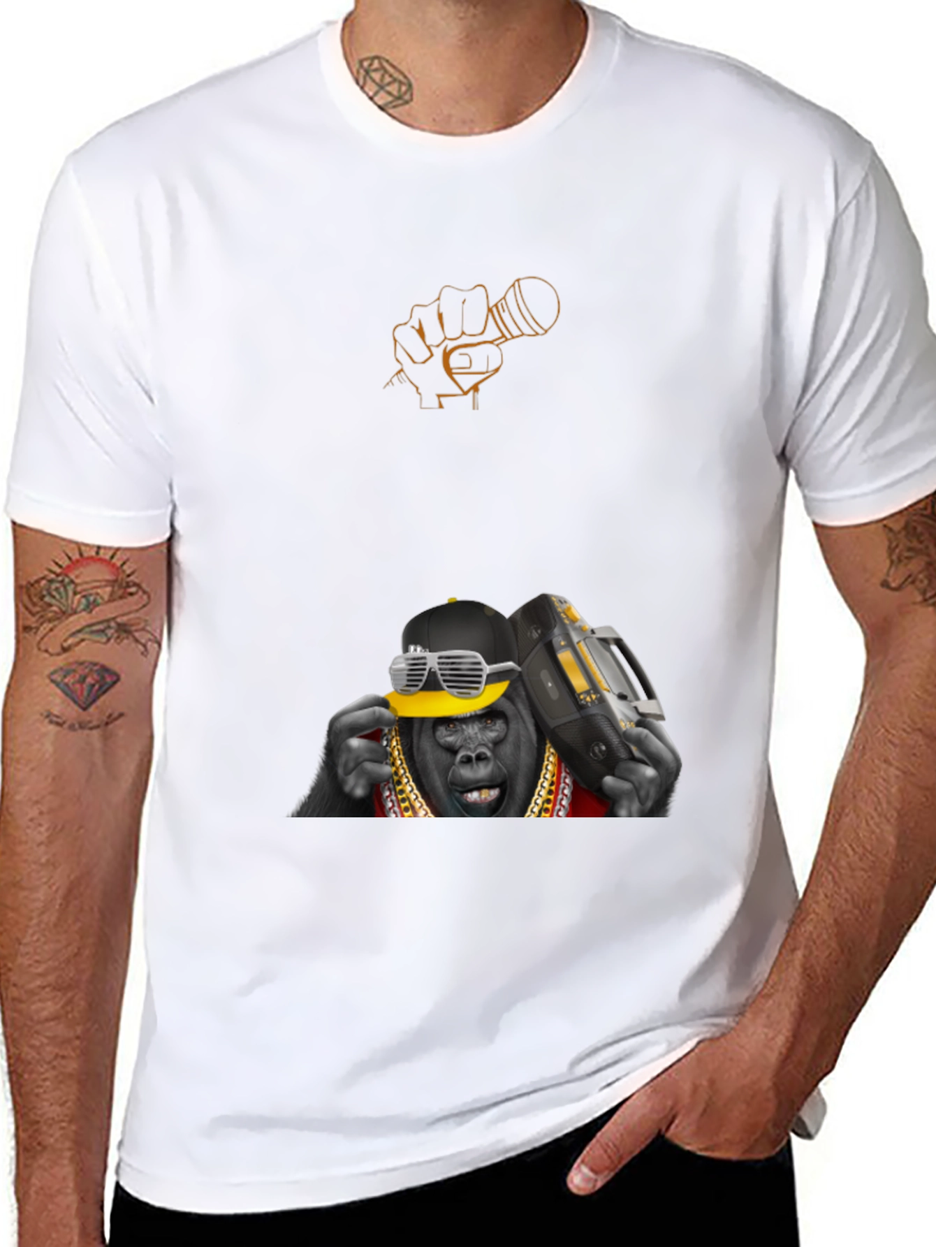 Cool Gorilla Graphic Tee - Black Cotton T-Shirt