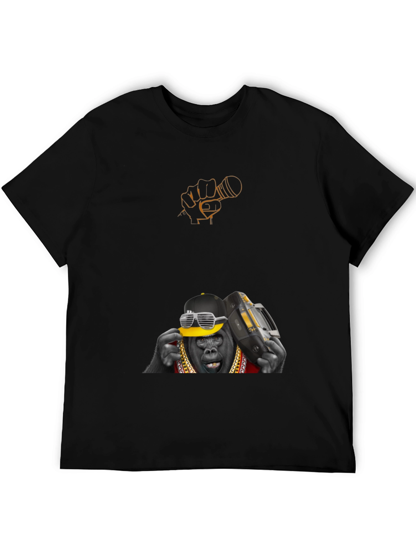 Cool Gorilla Graphic Tee - Black Cotton T-Shirt