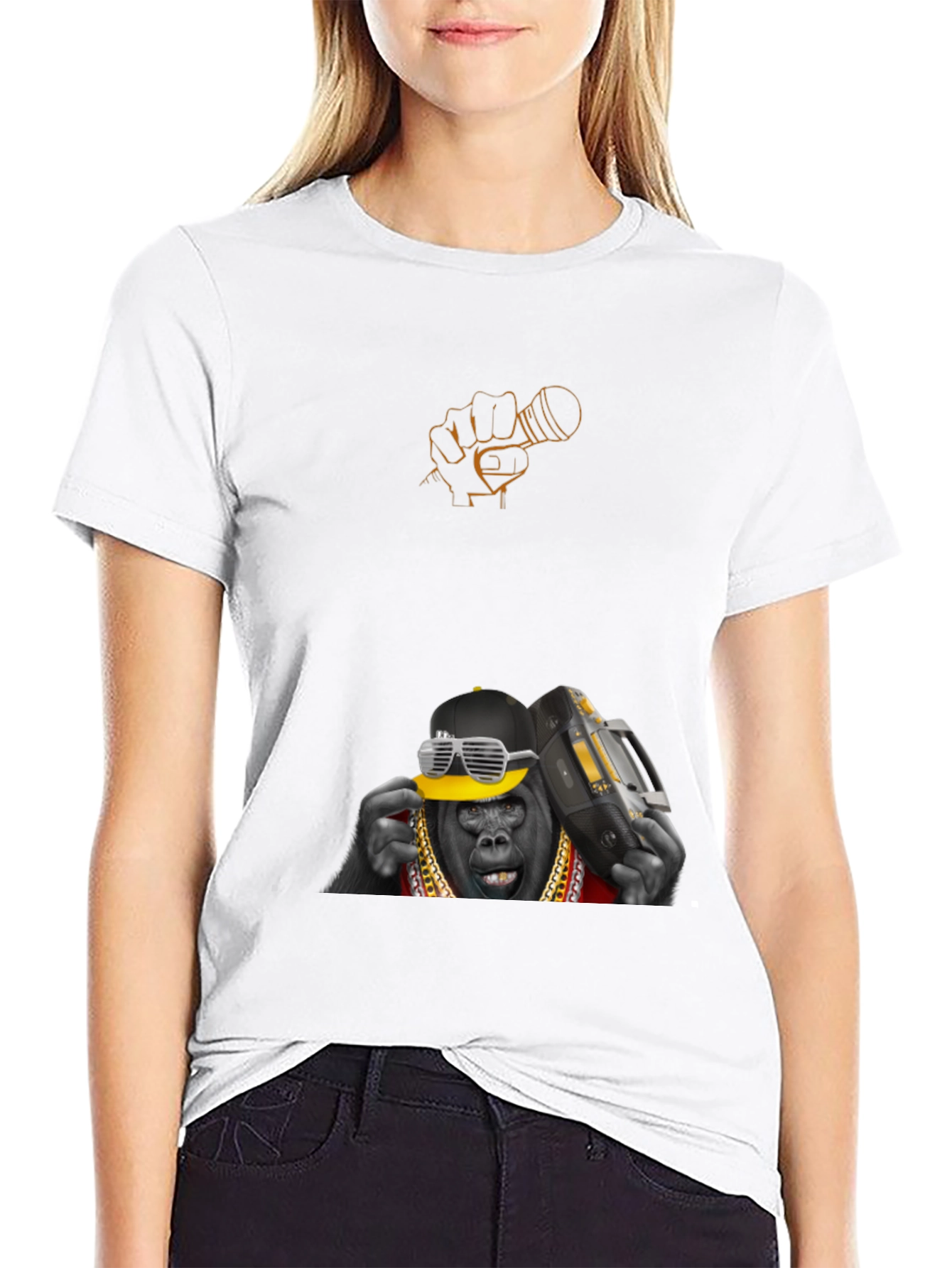 Cool Gorilla Graphic Tee - Black Cotton T-Shirt