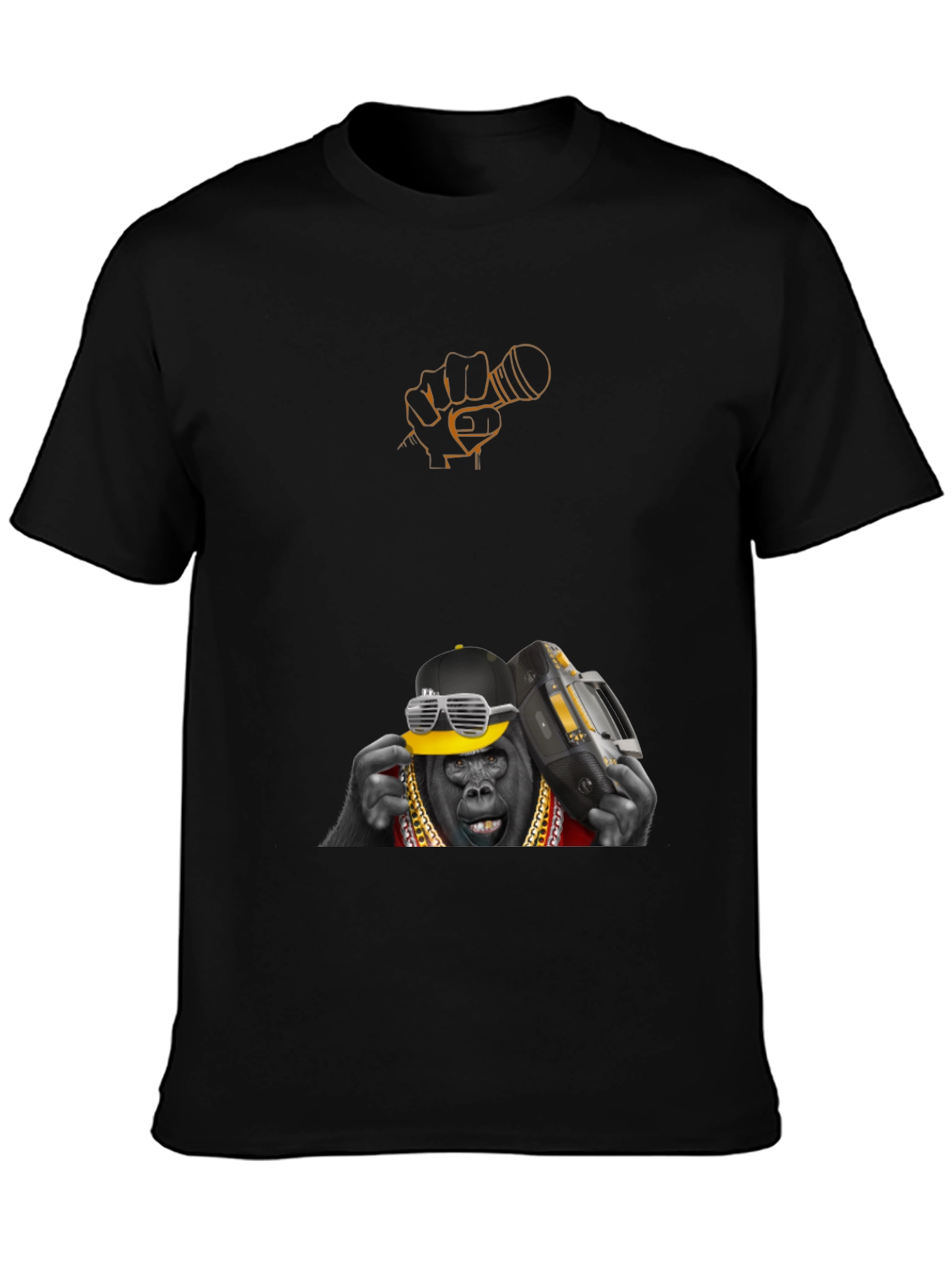 Cool Gorilla Graphic Tee - Black Cotton T-Shirt