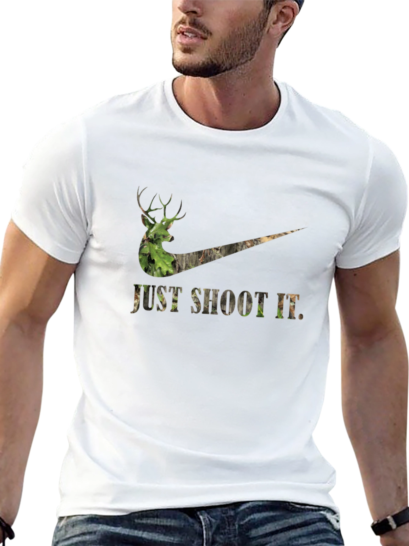 Just Shoot It Deer Camo T-Shirt