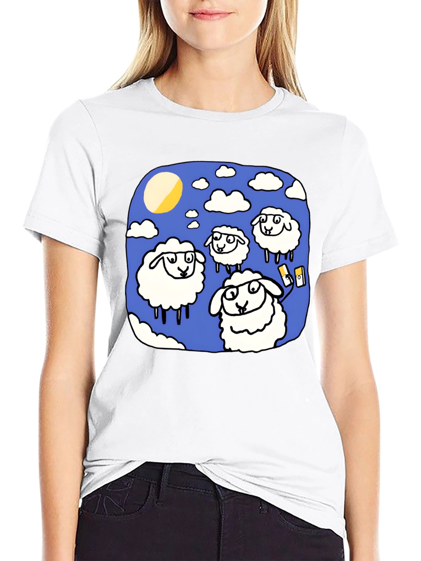 Sheep Selfie T-Shirt - Quirky Graphic Tee