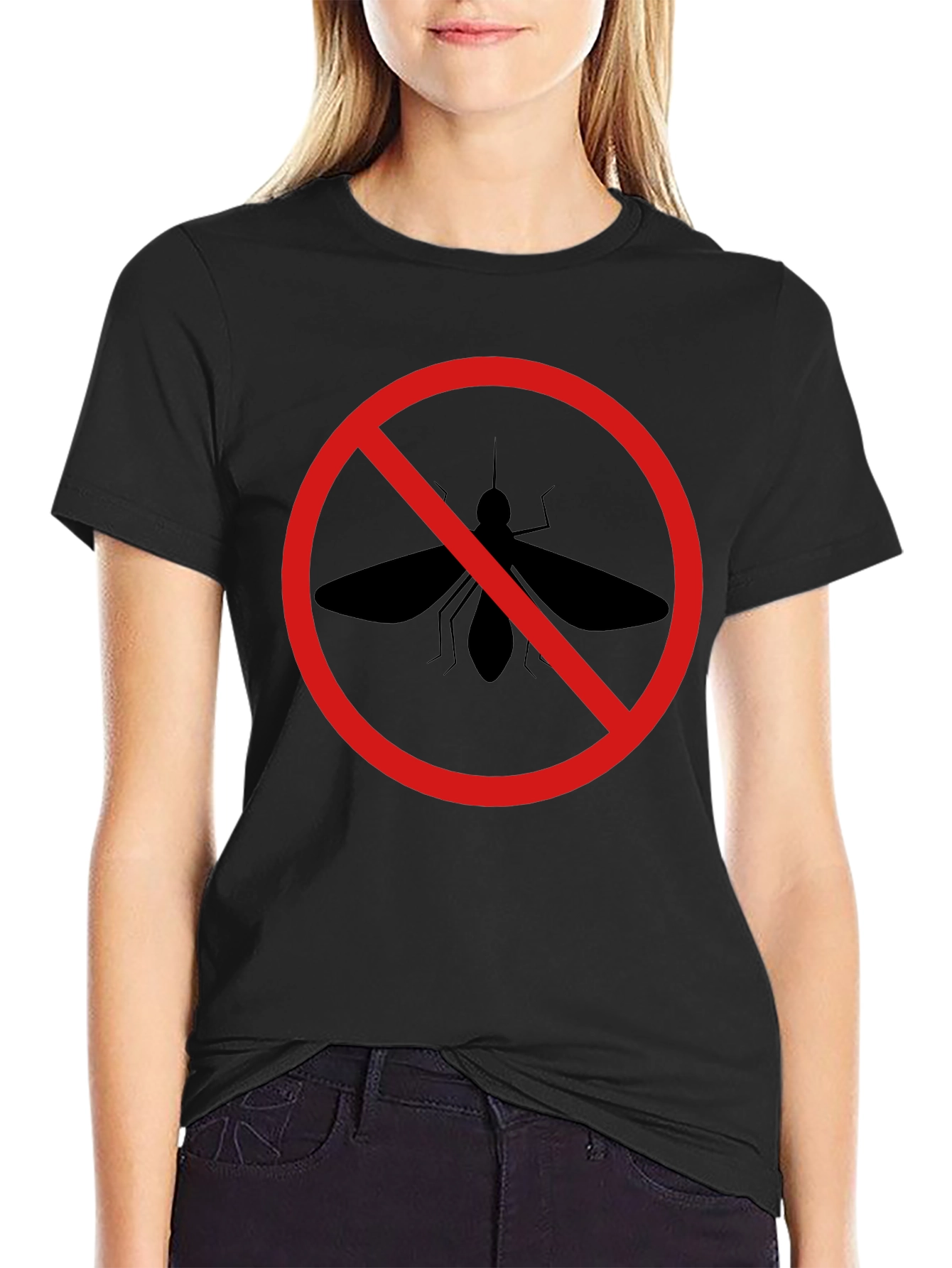 No Mosquito Zone Black T-Shirt