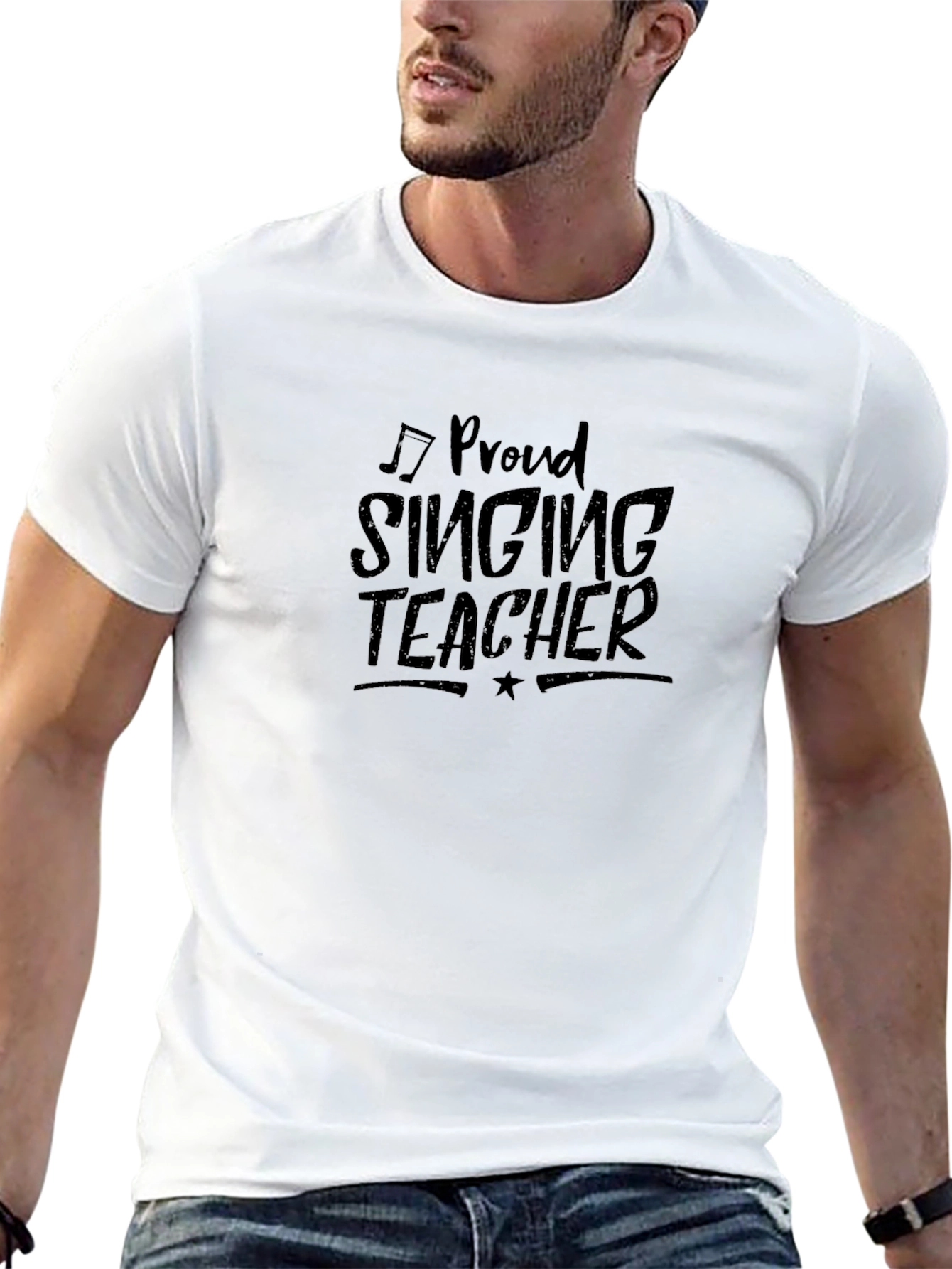 Proud Singing Teacher Black T-Shirt