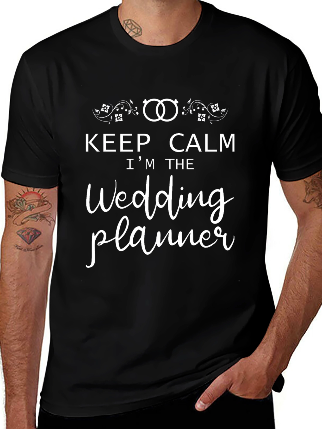 Keep Calm Im The Wedding Planner Black T-Shirt