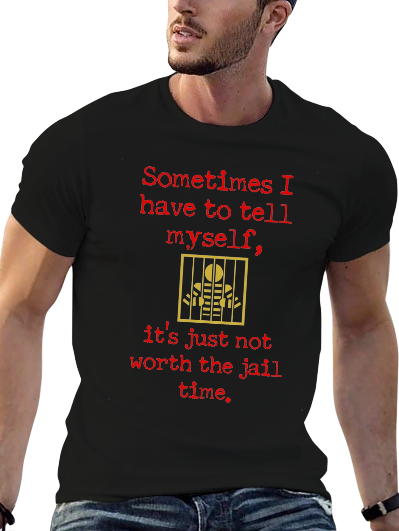 Funny Jail Time Graphic T-Shirt