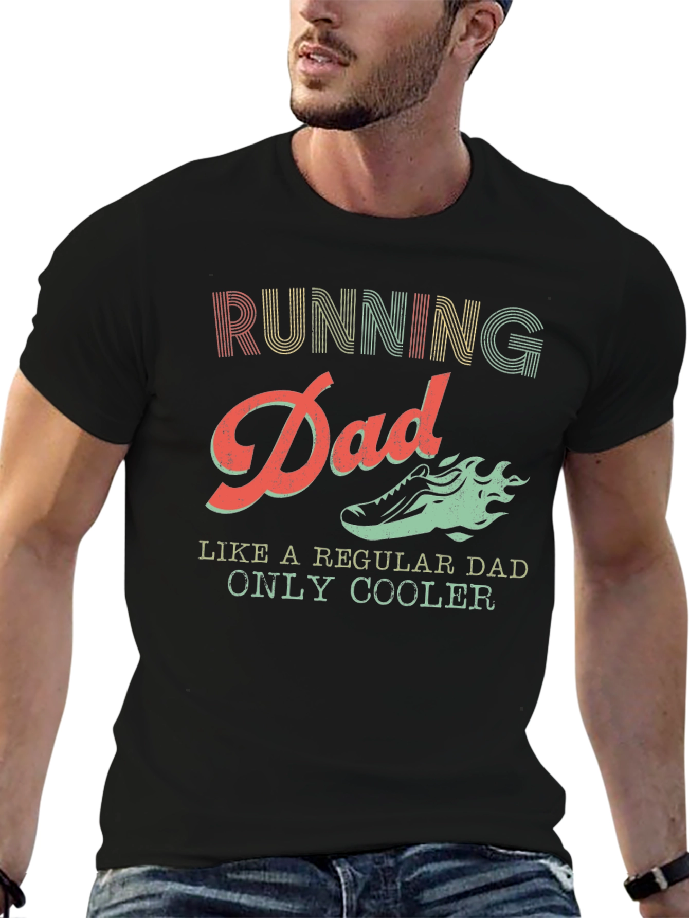 Running Dad T-Shirt: Like a Regular Dad Only Cooler
